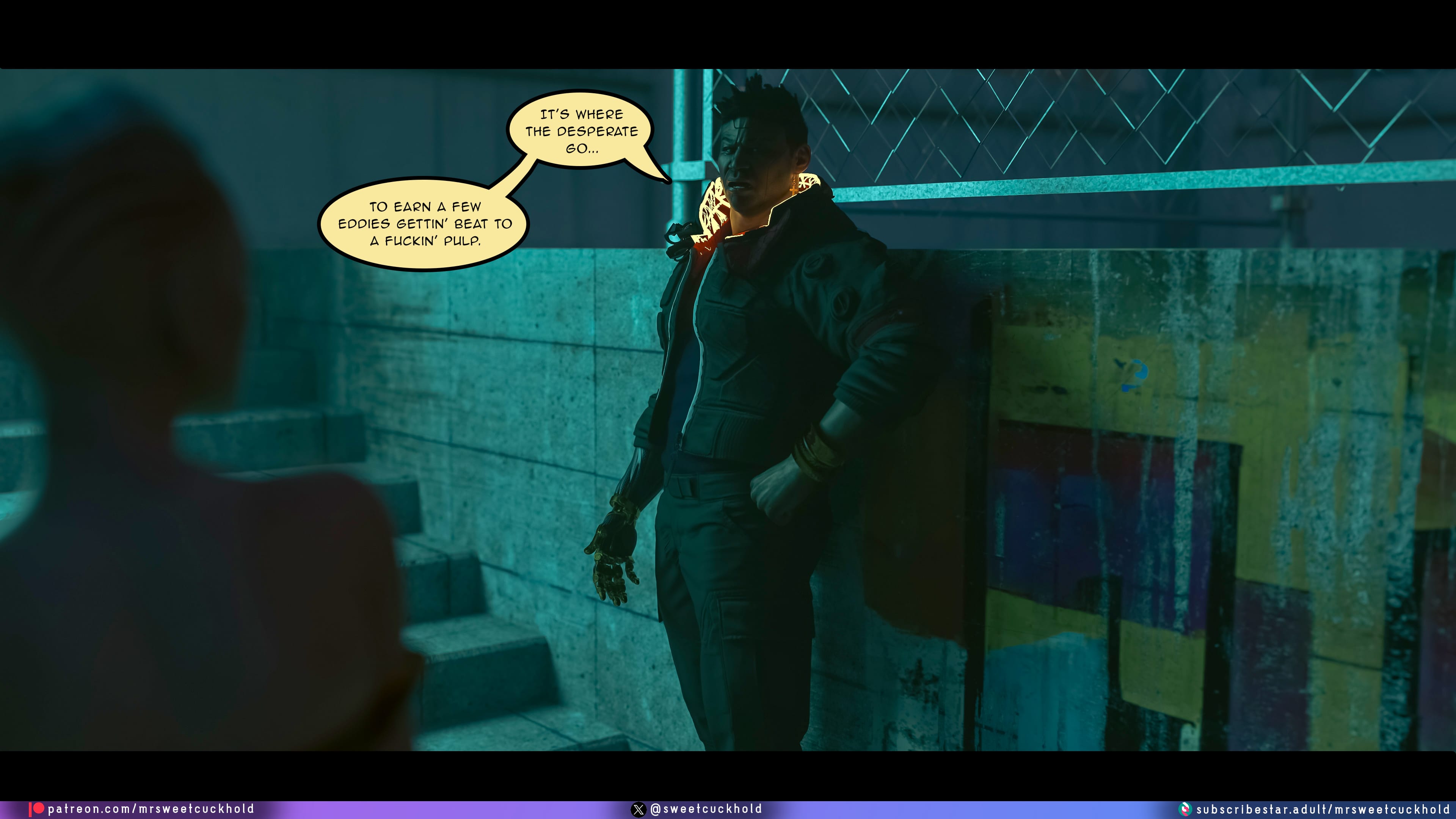 Street Corruption (Cyberpunk 2077) [Mr.SweetCuckhold] 4 . Street Corruption - Chapter 4 (Cyberpunk 2077) [Mr.SweetCuckhold] – page 40
