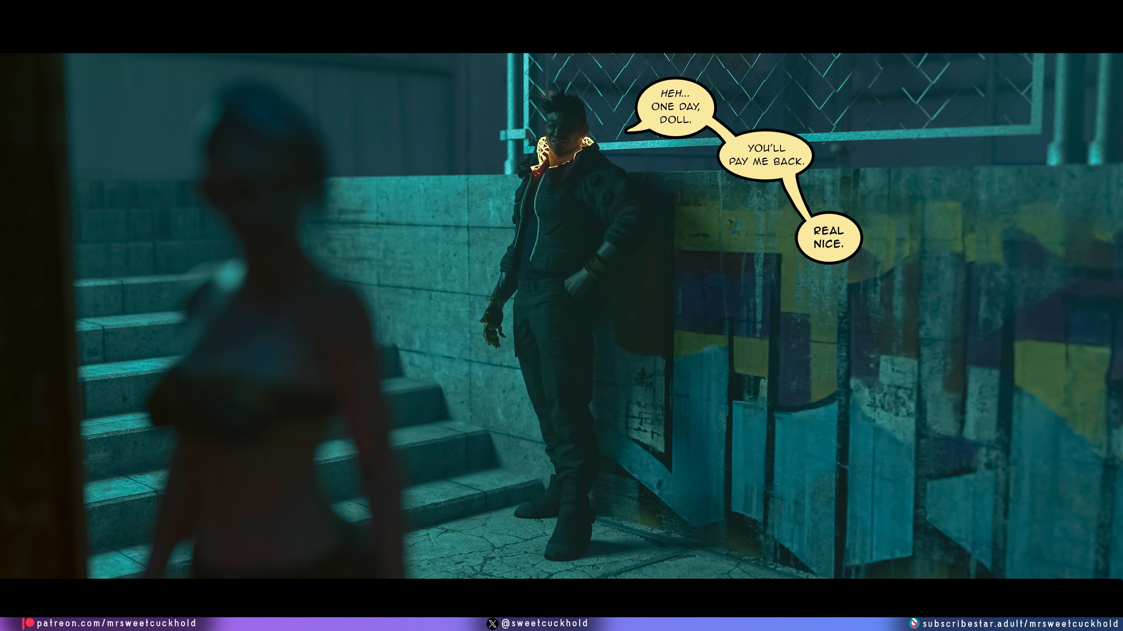 Street Corruption (Cyberpunk 2077) [Mr.SweetCuckhold] 4 . Street Corruption - Chapter 4 (Cyberpunk 2077) [Mr.SweetCuckhold] – page 43