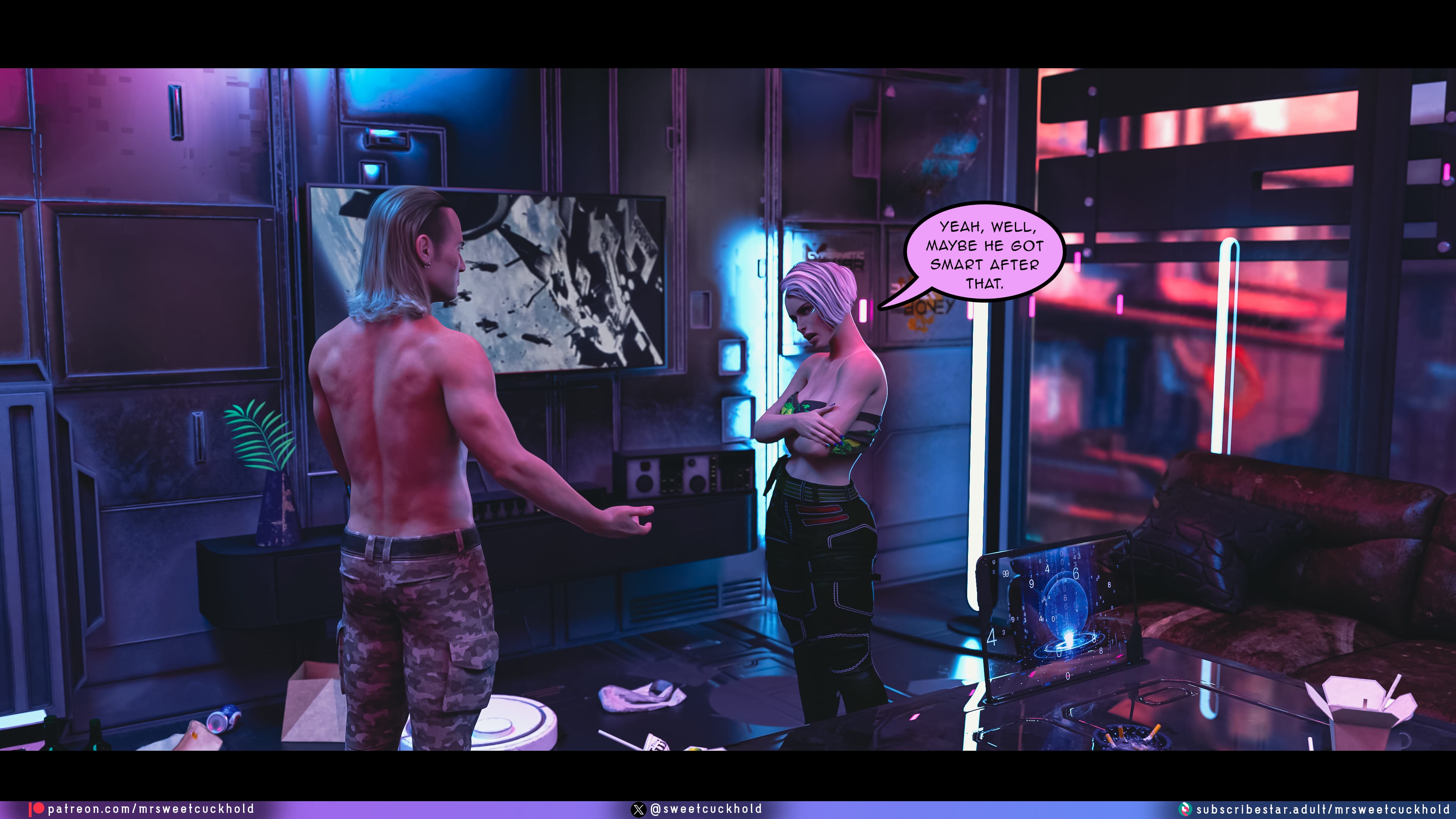 Street Corruption (Cyberpunk 2077) [Mr.SweetCuckhold] 3 . Street Corruption - Chapter 3 (Cyberpunk 2077) [Mr.SweetCuckhold] – page 10