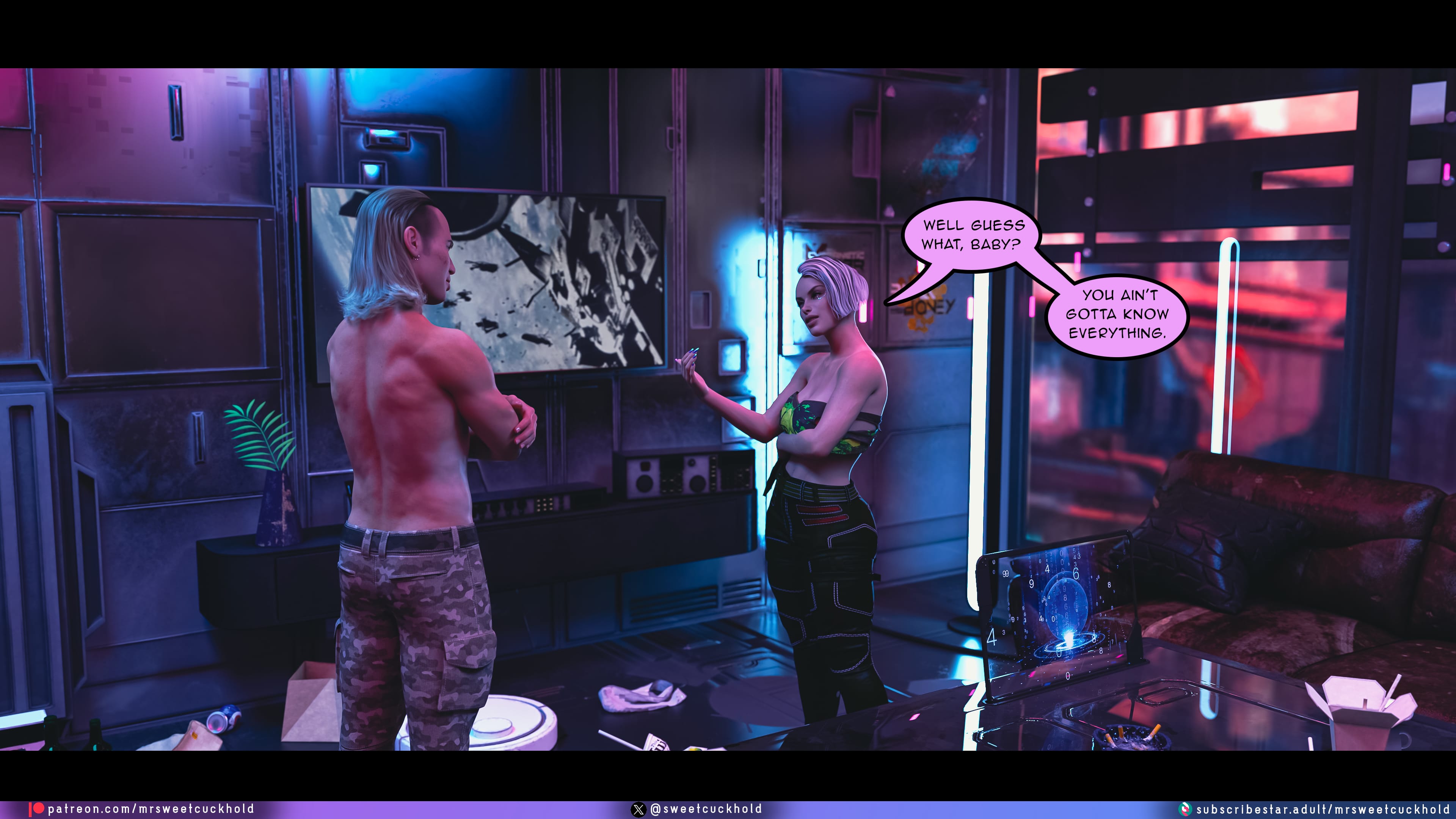 Street Corruption (Cyberpunk 2077) [Mr.SweetCuckhold] 3 . Street Corruption - Chapter 3 (Cyberpunk 2077) [Mr.SweetCuckhold] – page 14