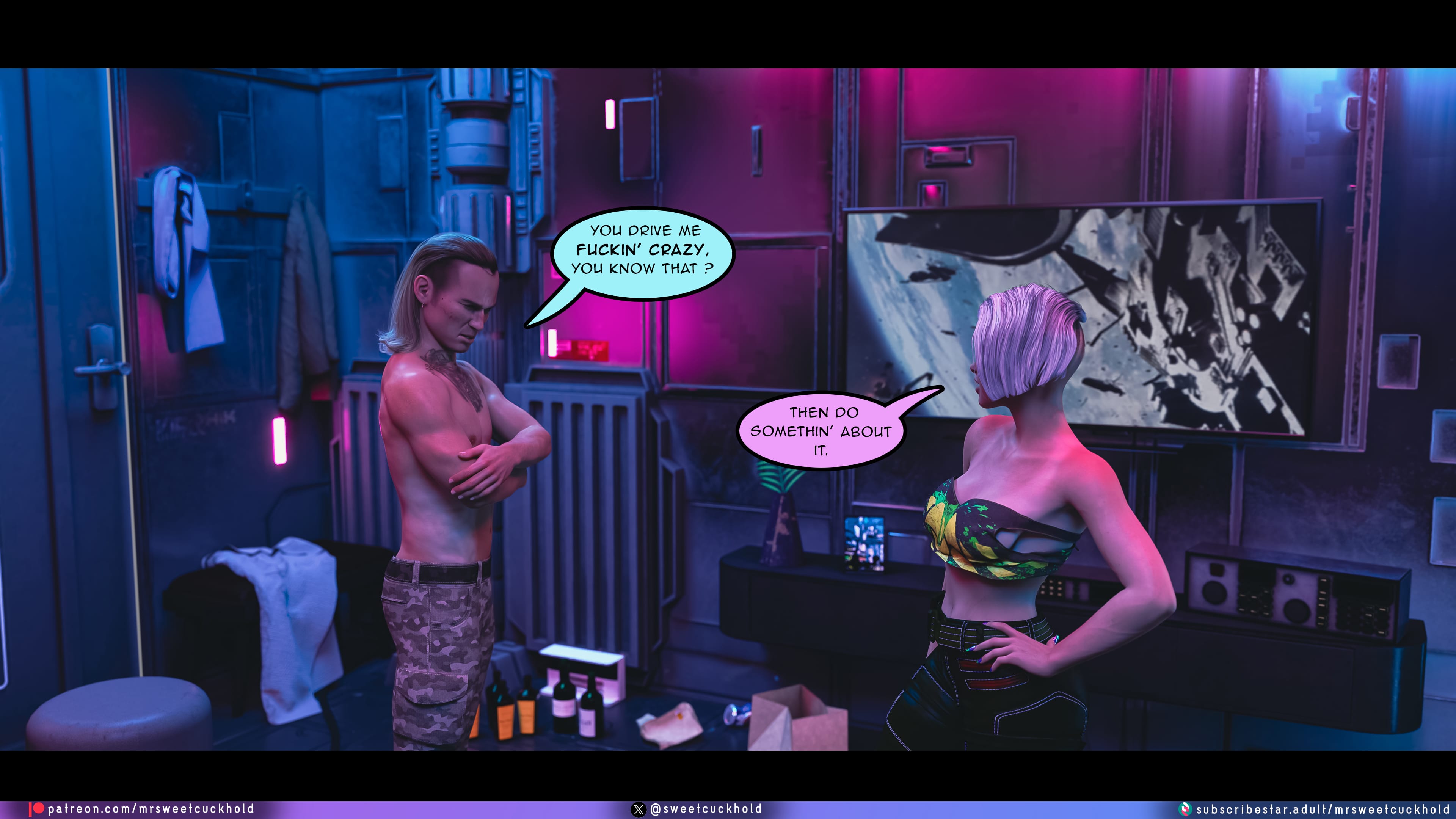 Street Corruption (Cyberpunk 2077) [Mr.SweetCuckhold] 3 . Street Corruption - Chapter 3 (Cyberpunk 2077) [Mr.SweetCuckhold] – page 17