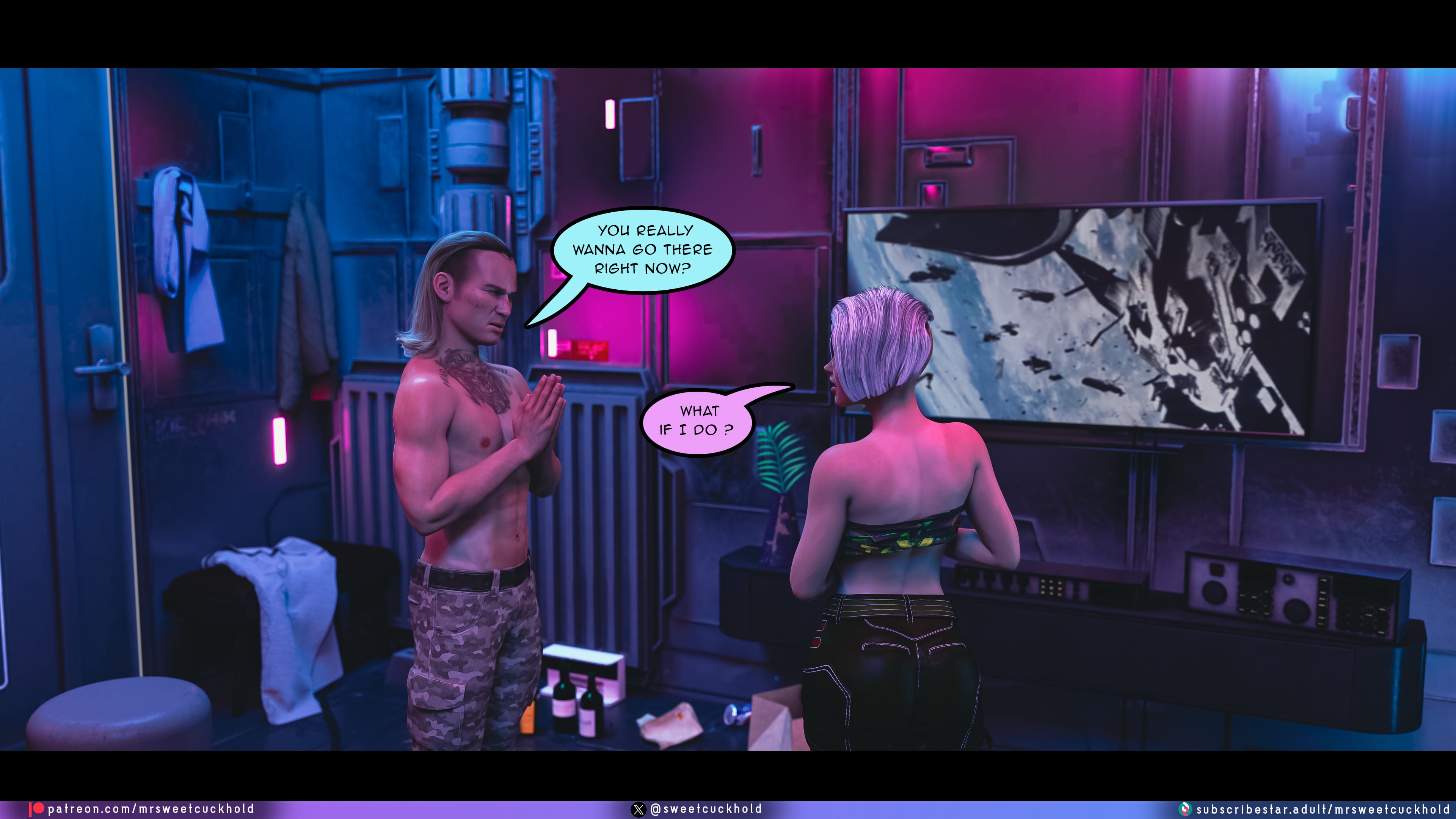 Street Corruption (Cyberpunk 2077) [Mr.SweetCuckhold] 3 . Street Corruption - Chapter 3 (Cyberpunk 2077) [Mr.SweetCuckhold] – page 18