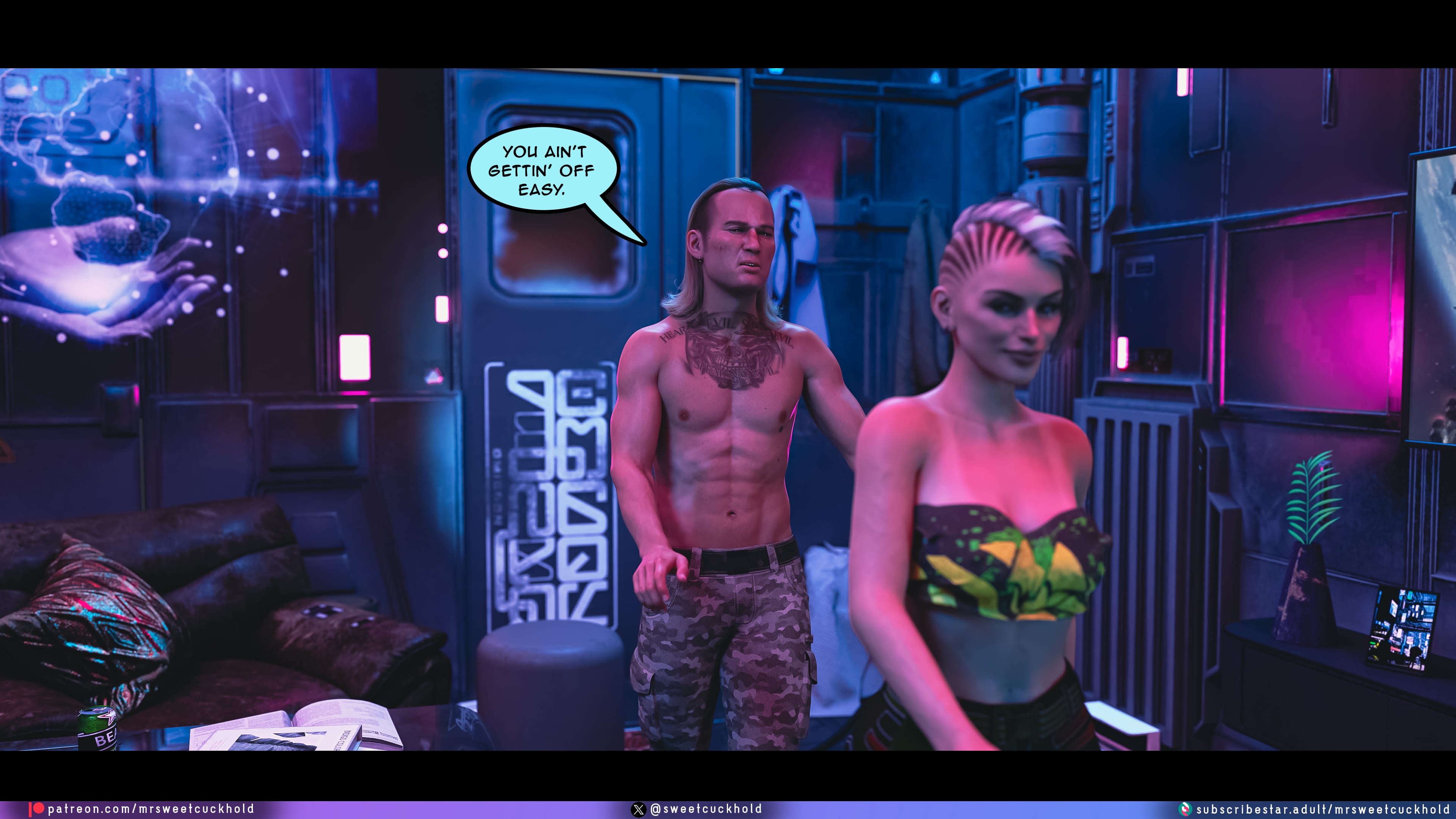 Street Corruption (Cyberpunk 2077) [Mr.SweetCuckhold] 3 . Street Corruption - Chapter 3 (Cyberpunk 2077) [Mr.SweetCuckhold] – page 21