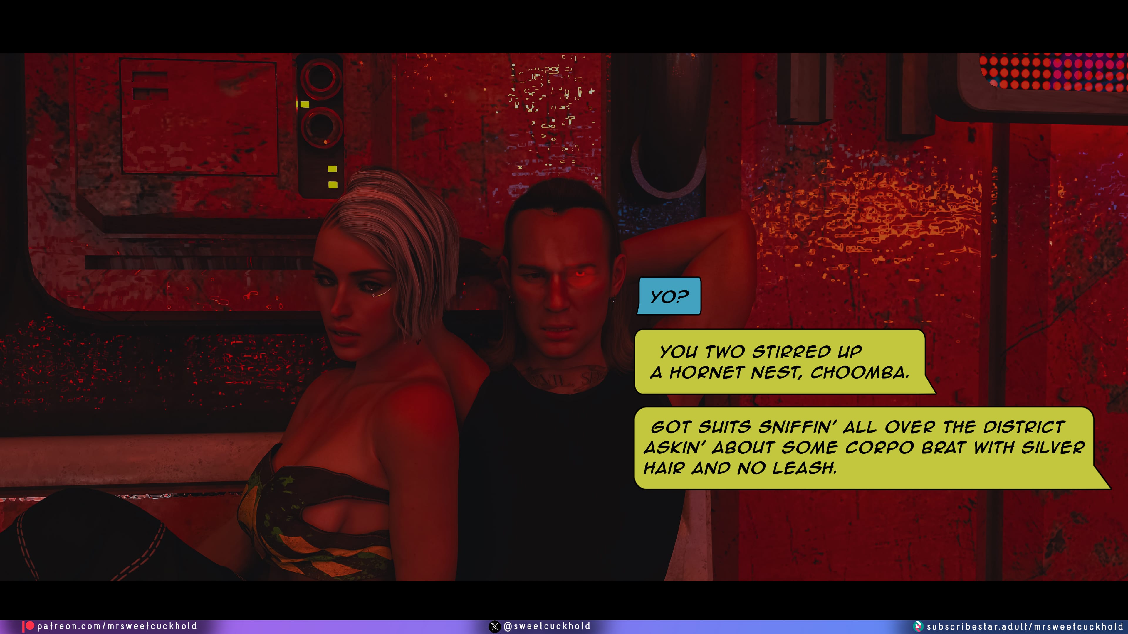 Street Corruption (Cyberpunk 2077) [Mr.SweetCuckhold] 3 . Street Corruption - Chapter 3 (Cyberpunk 2077) [Mr.SweetCuckhold] – page 36