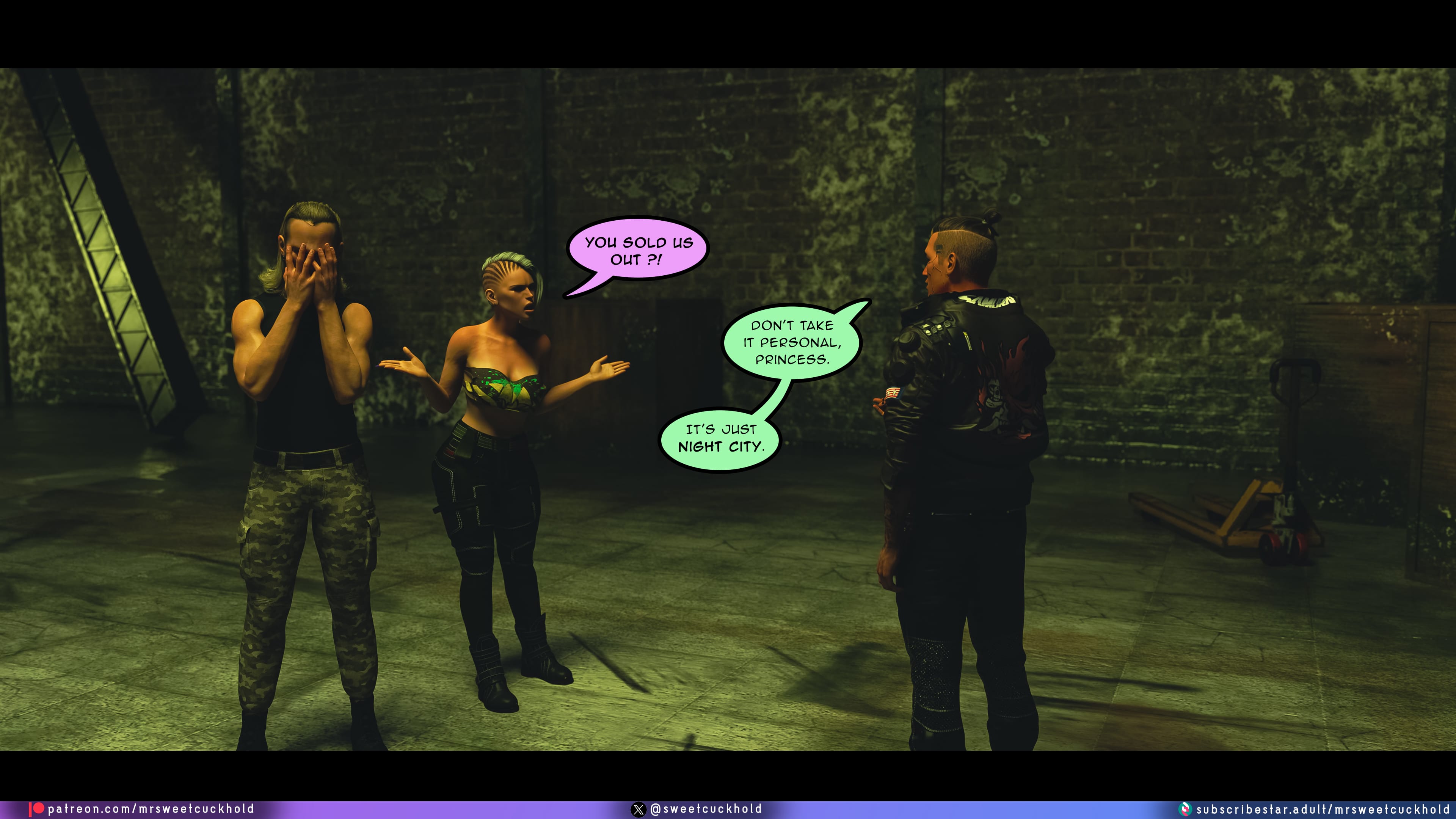 Street Corruption (Cyberpunk 2077) [Mr.SweetCuckhold] 3 . Street Corruption - Chapter 3 (Cyberpunk 2077) [Mr.SweetCuckhold] – page 55