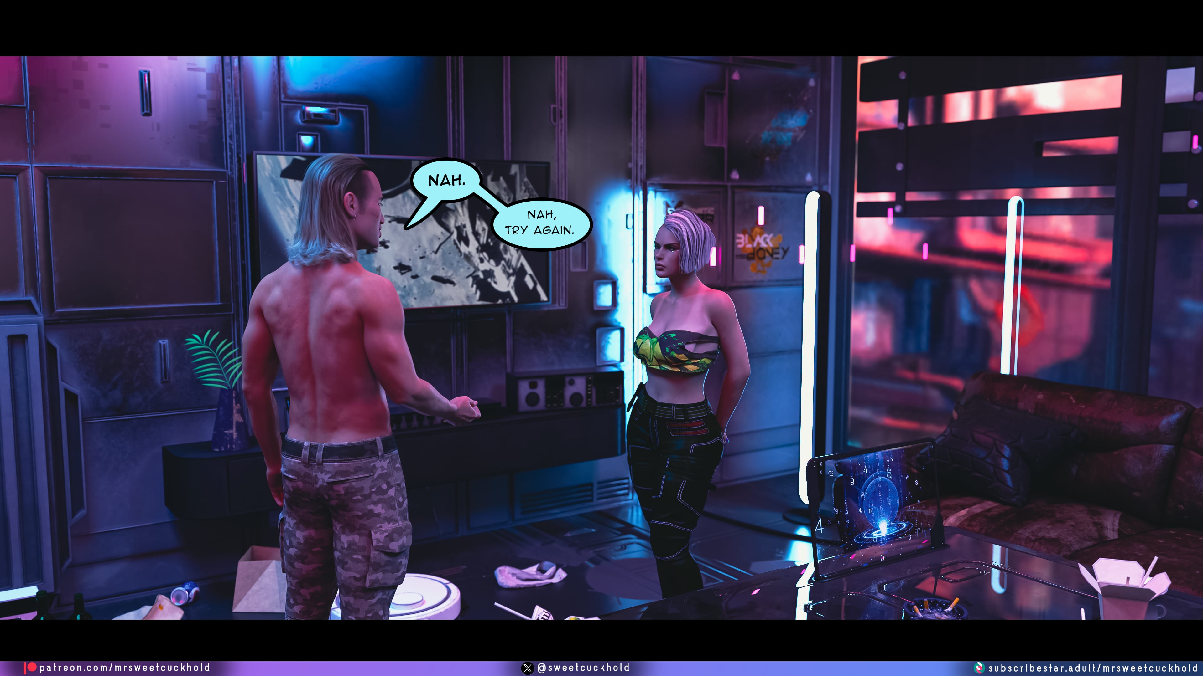 Street Corruption (Cyberpunk 2077) [Mr.SweetCuckhold] 3 . Street Corruption - Chapter 3 (Cyberpunk 2077) [Mr.SweetCuckhold] – page 7
