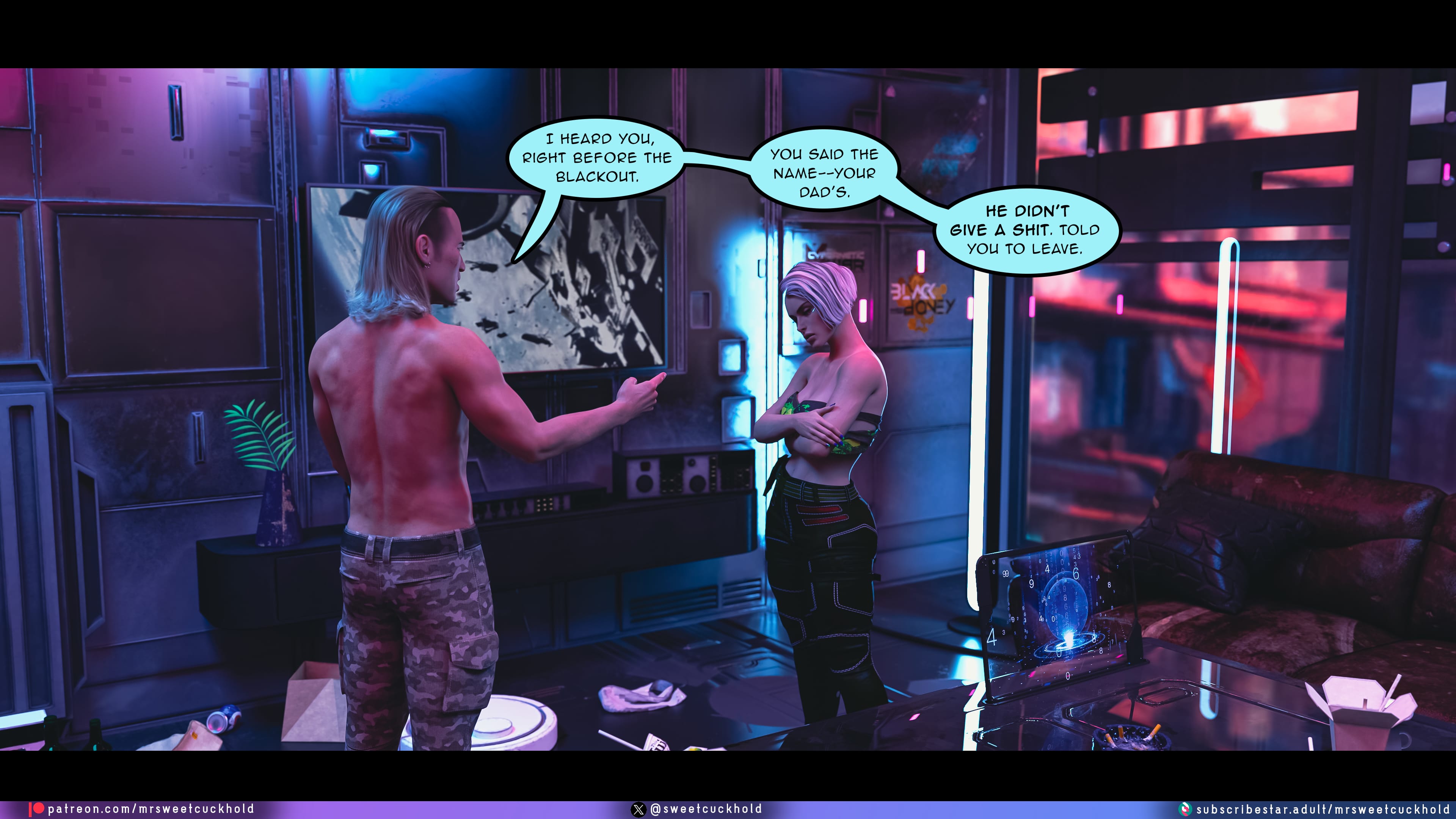 Street Corruption (Cyberpunk 2077) [Mr.SweetCuckhold] 3 . Street Corruption - Chapter 3 (Cyberpunk 2077) [Mr.SweetCuckhold] – page 9