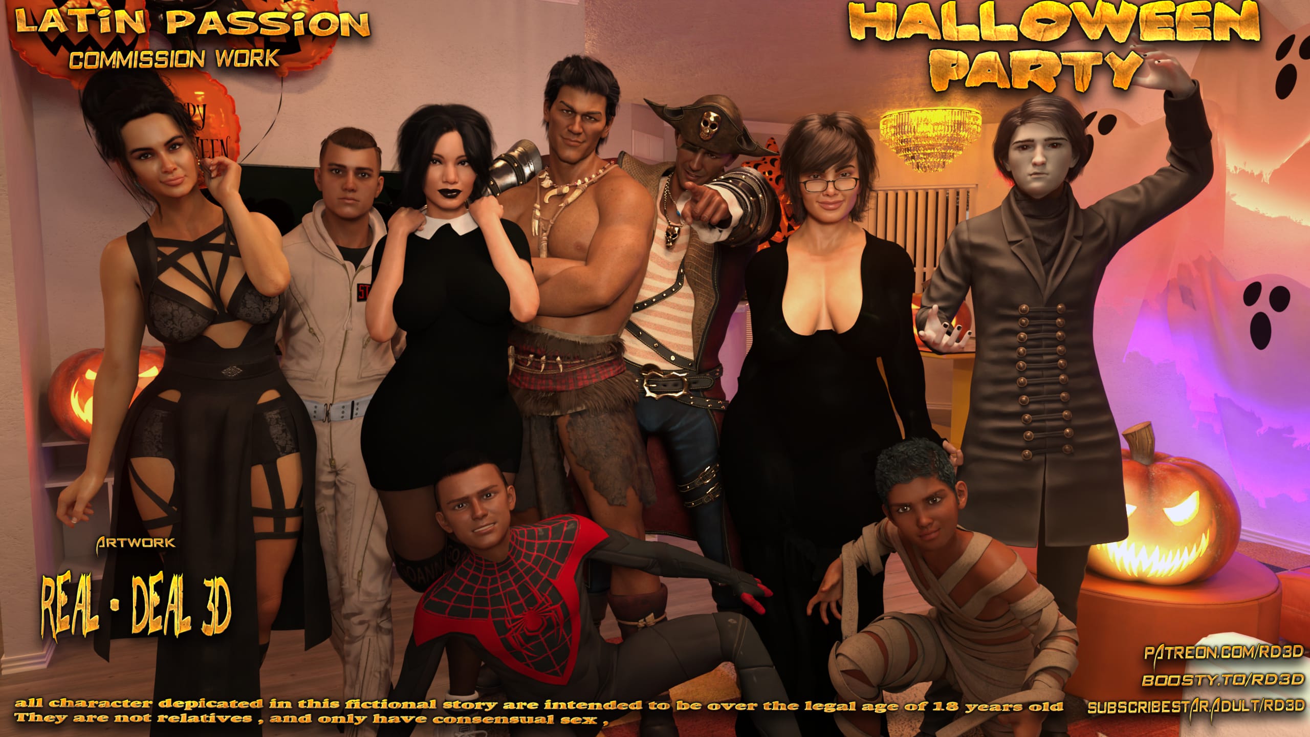 Latin Passion [Real-Deal 3D] 0.2.5 . Latin Passion - Halloween Party - Textless - [Real-Deal 3D] – page 1