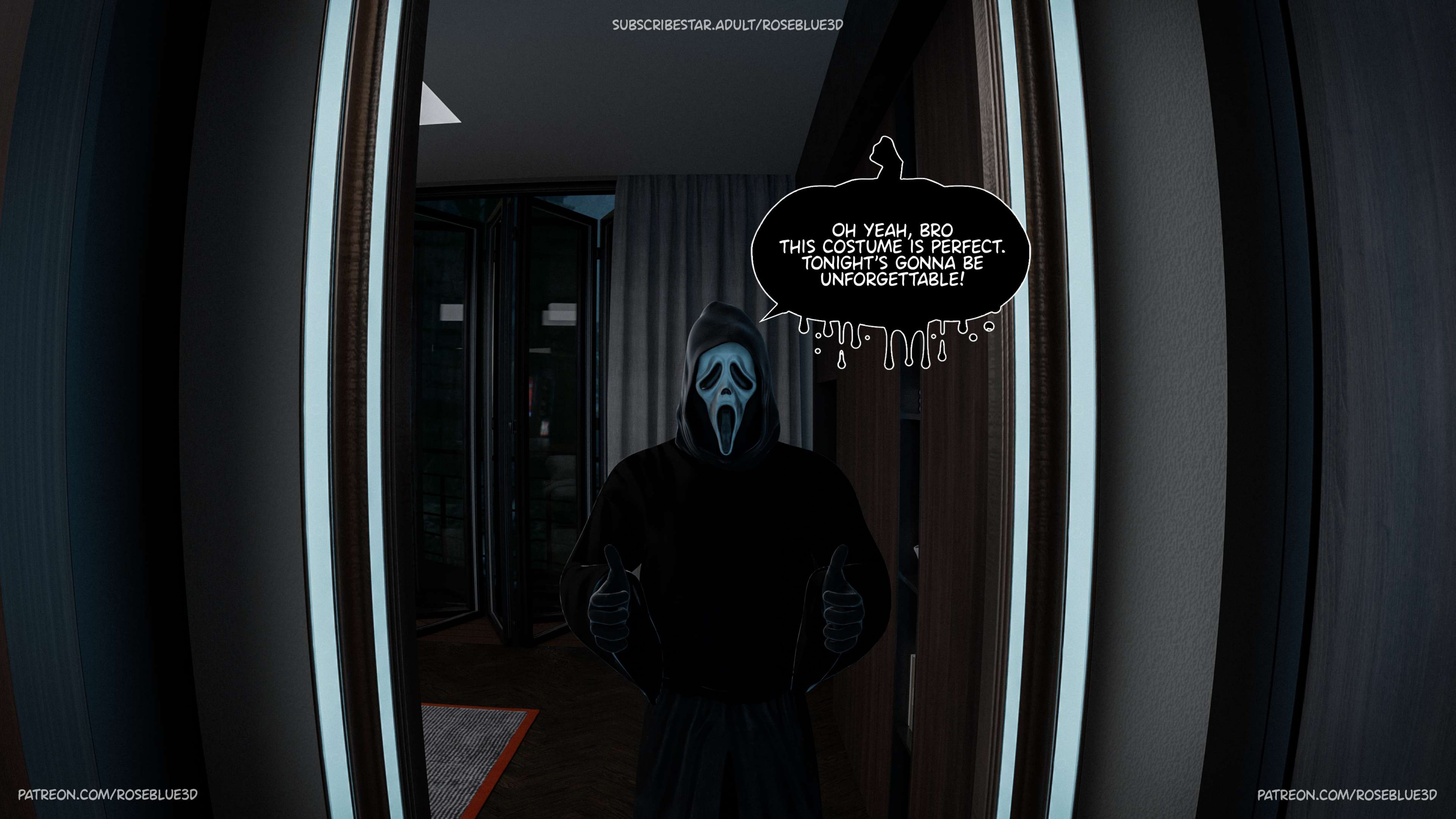 My Neighbor’s Widow [Rose Blue 3D] 47.5 . My Neighbor's Widow - Halloween Special - Chapter 47.5 [Rose Blue 3D] – page 3