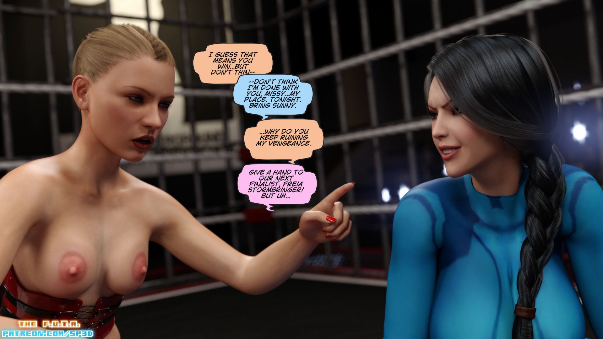The F.U.T.A [SquarePeg3D] 11 . The F.U.T.A - Match 11 - Cait "The Mallet" O'Malley VS Freia [SquarePeg3D] – page 65