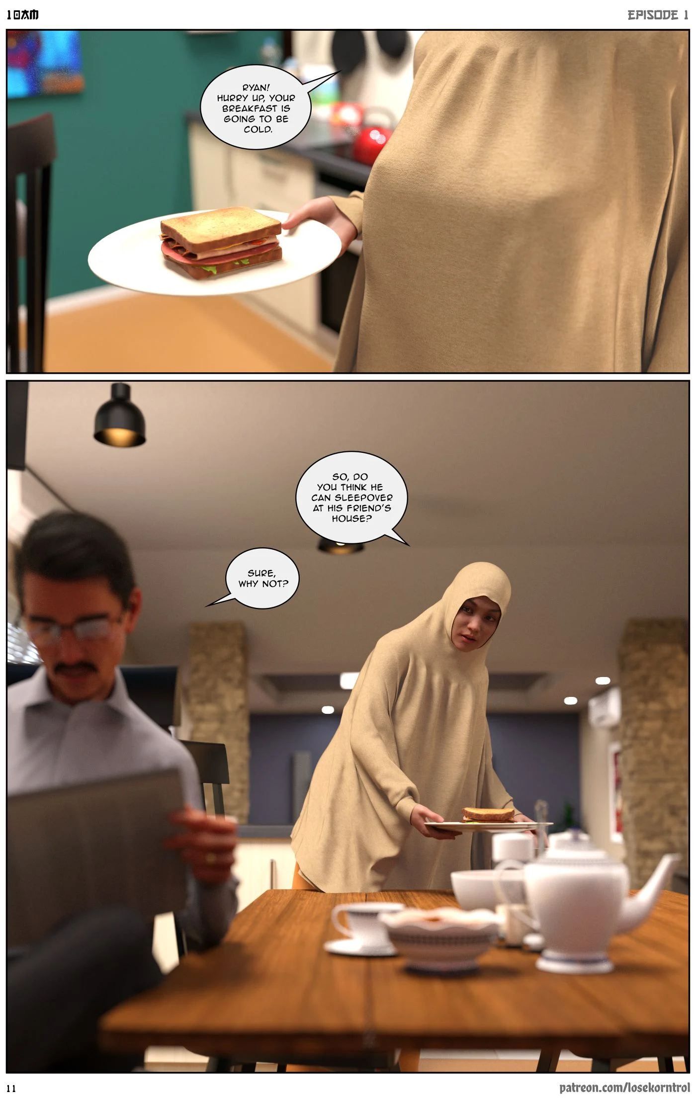 10 AM [LoseKorntrol, Hijab 3DX] 1 . 10 AM - Chapter 1 [LoseKorntrol, Hijab 3DX] – page 12