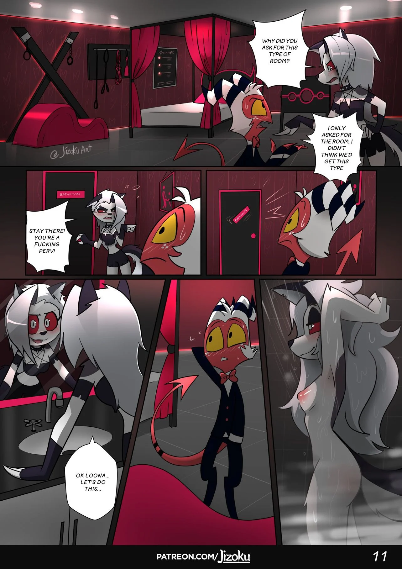 A Night With Loona (Helluva Boss) [Jizoku] 1 . A Night With Loona - Chapter 1 (Helluva Boss) [Jizoku] – page 12