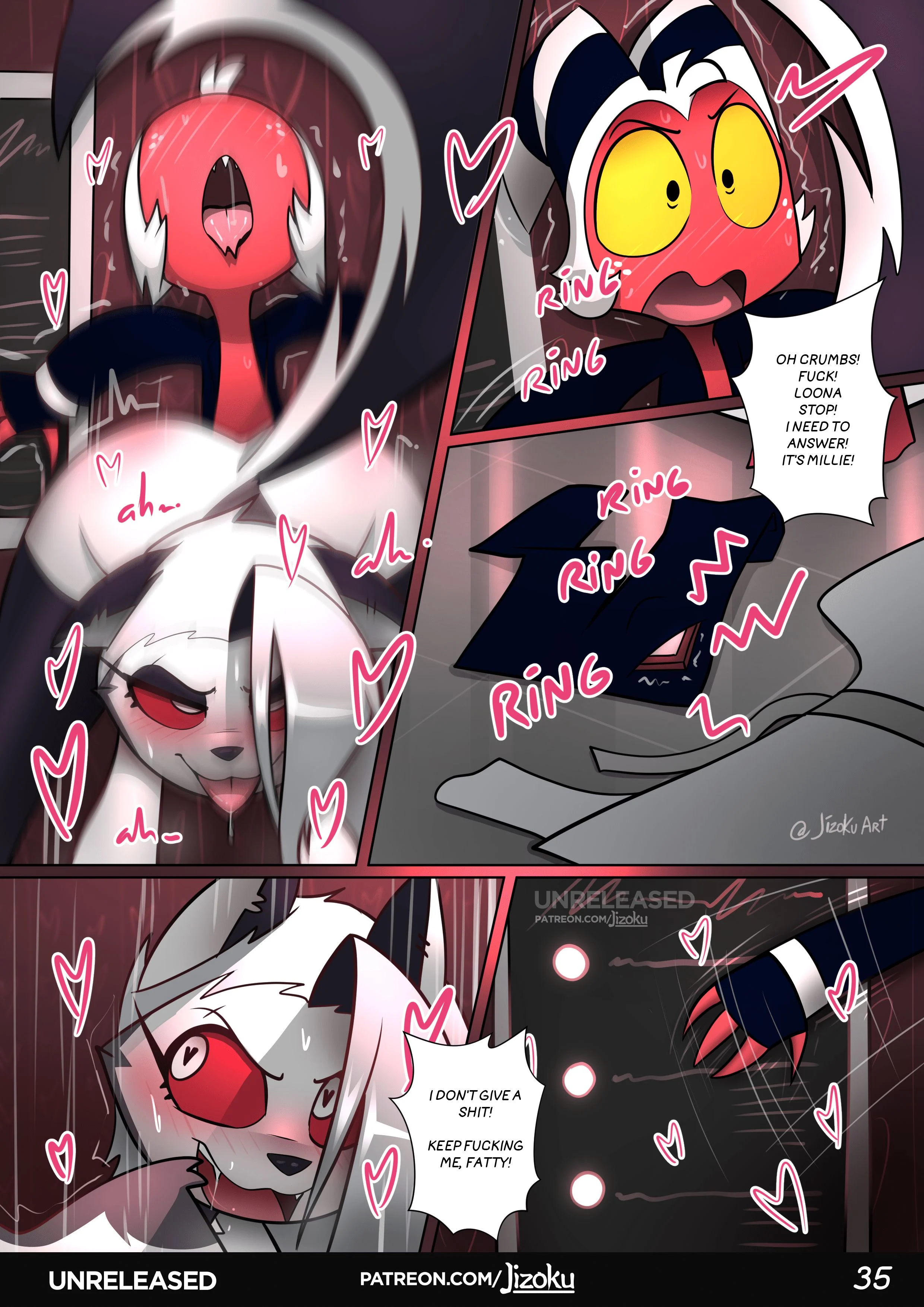 A Night With Loona (Helluva Boss) [Jizoku] 1 . A Night With Loona - Chapter 1 (Helluva Boss) [Jizoku] – page 36
