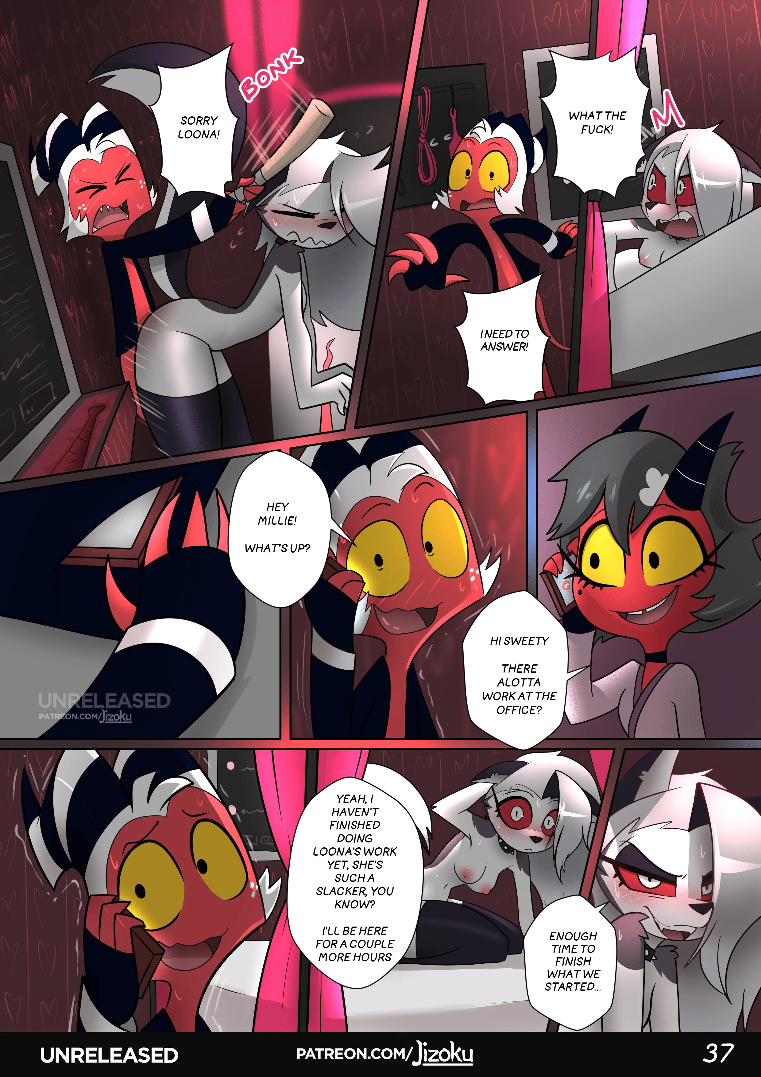 A Night With Loona (Helluva Boss) [Jizoku] 1 . A Night With Loona - Chapter 1 (Helluva Boss) [Jizoku] – page 38