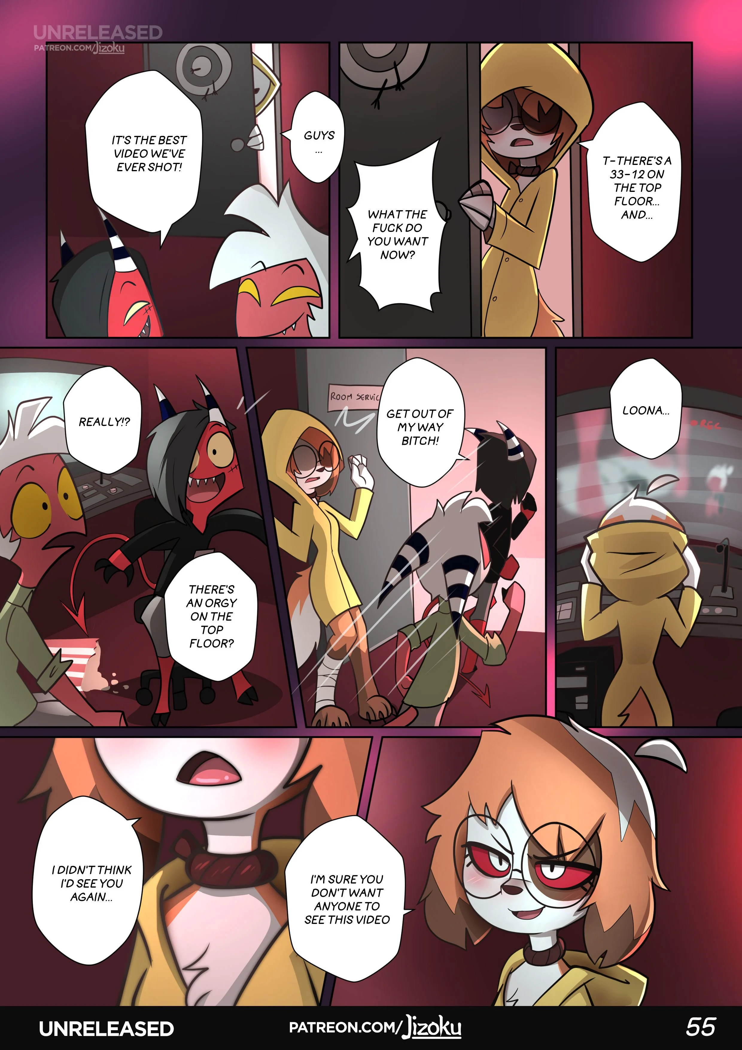 A Night With Loona (Helluva Boss) [Jizoku] 1 . A Night With Loona - Chapter 1 (Helluva Boss) [Jizoku] – page 56