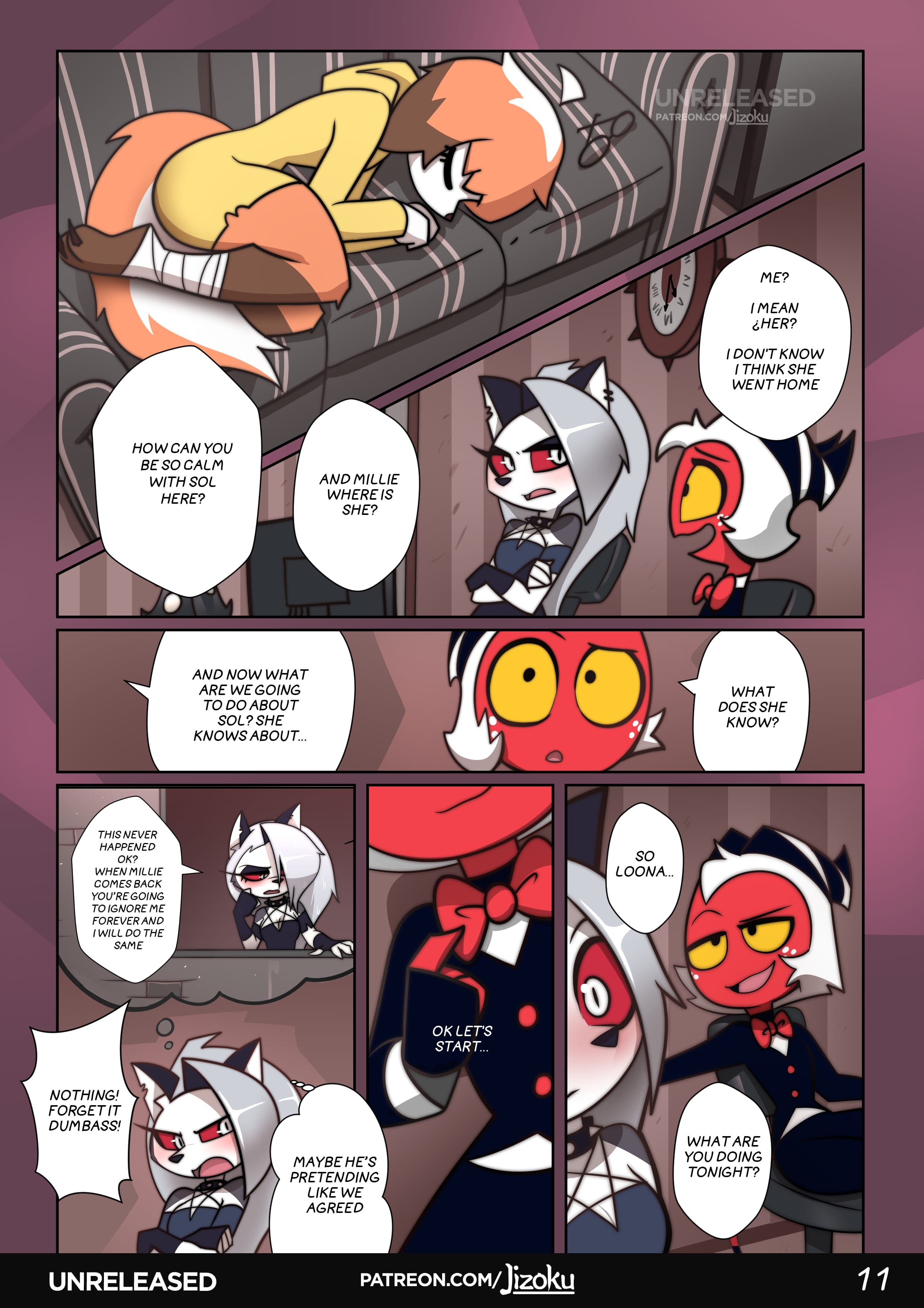 A Night With Loona (Helluva Boss) [Jizoku] 2 . A Night With Loona - Chapter 2 (Helluva Boss) [Jizoku] – page 12
