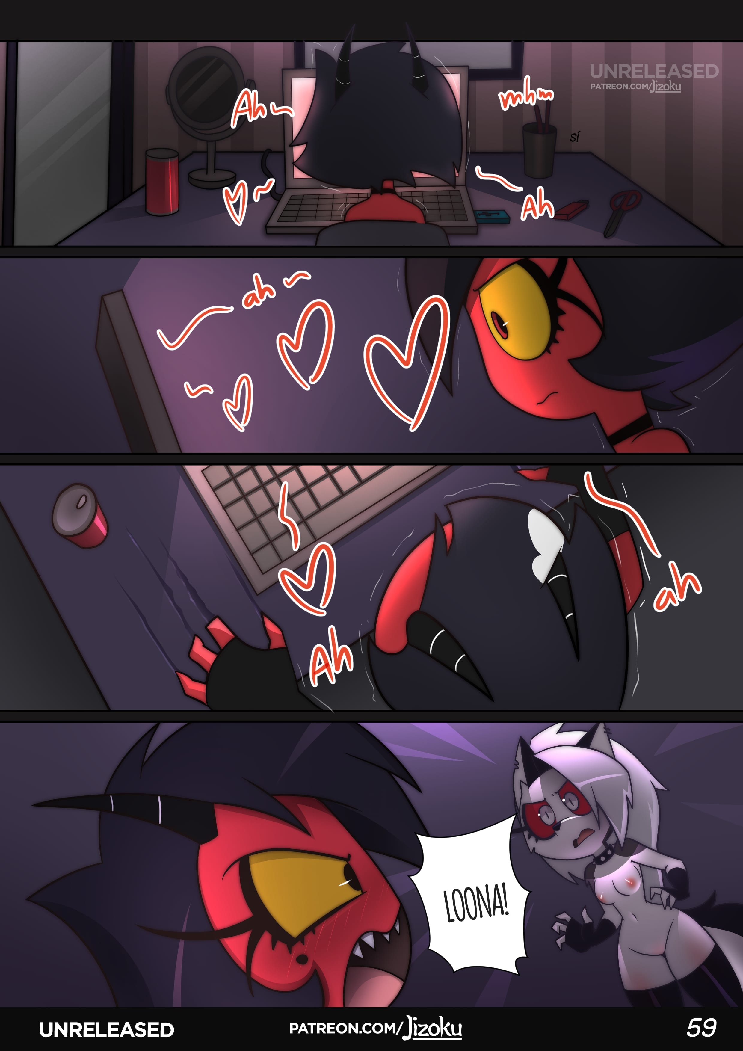 A Night With Loona (Helluva Boss) [Jizoku] 2 . A Night With Loona - Chapter 2 (Helluva Boss) [Jizoku] – page 60