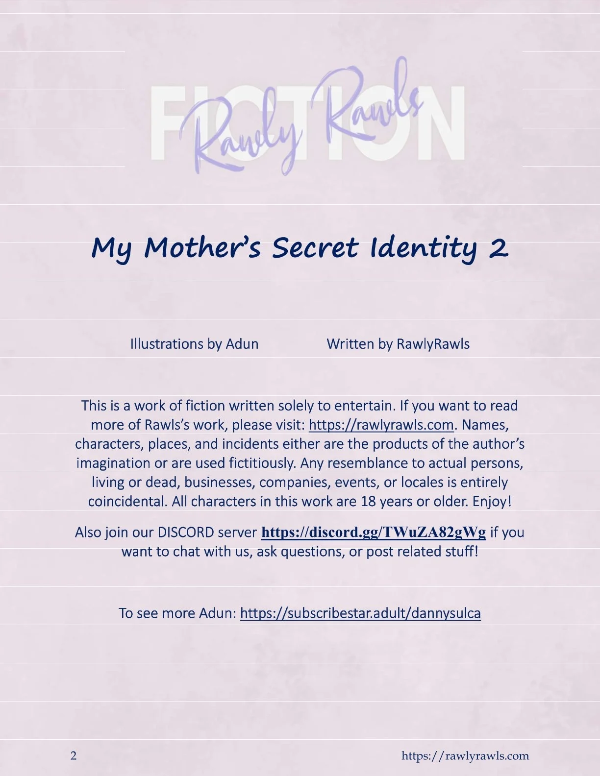 My Mother's Secret Identity [Adun | Danny Sulca , RawlyRawls] 2 . My Mother's Secret Identity - Chapter 2 [Adun - Danny Sulca , RawlyRawls] – page 2