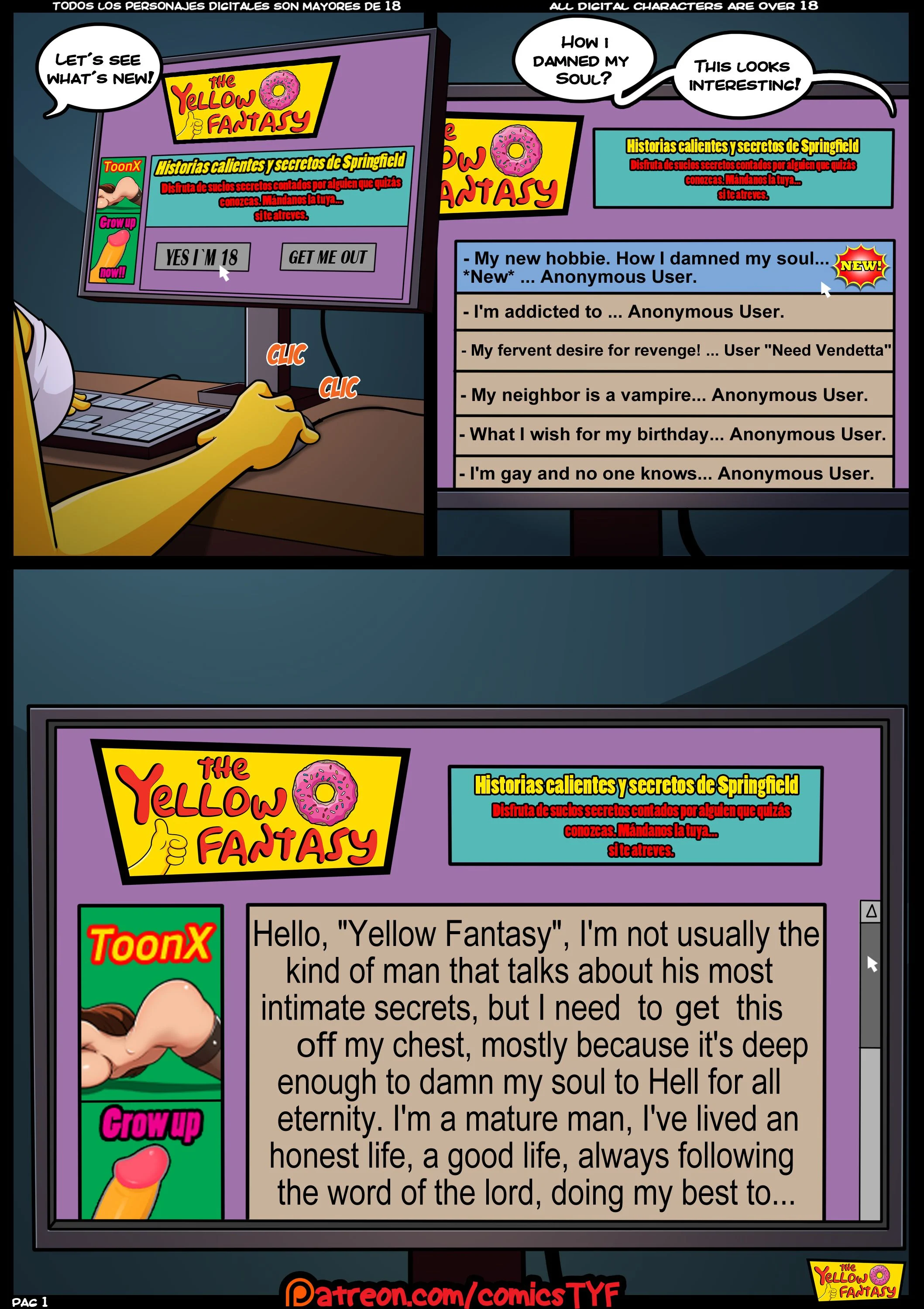 The Pastime (The Simpsons) [The Yellow Fantasy , Croc] 1 . The Pastime - Chapter 1 (The Simpsons) [The Yellow Fantasy] – page 2
