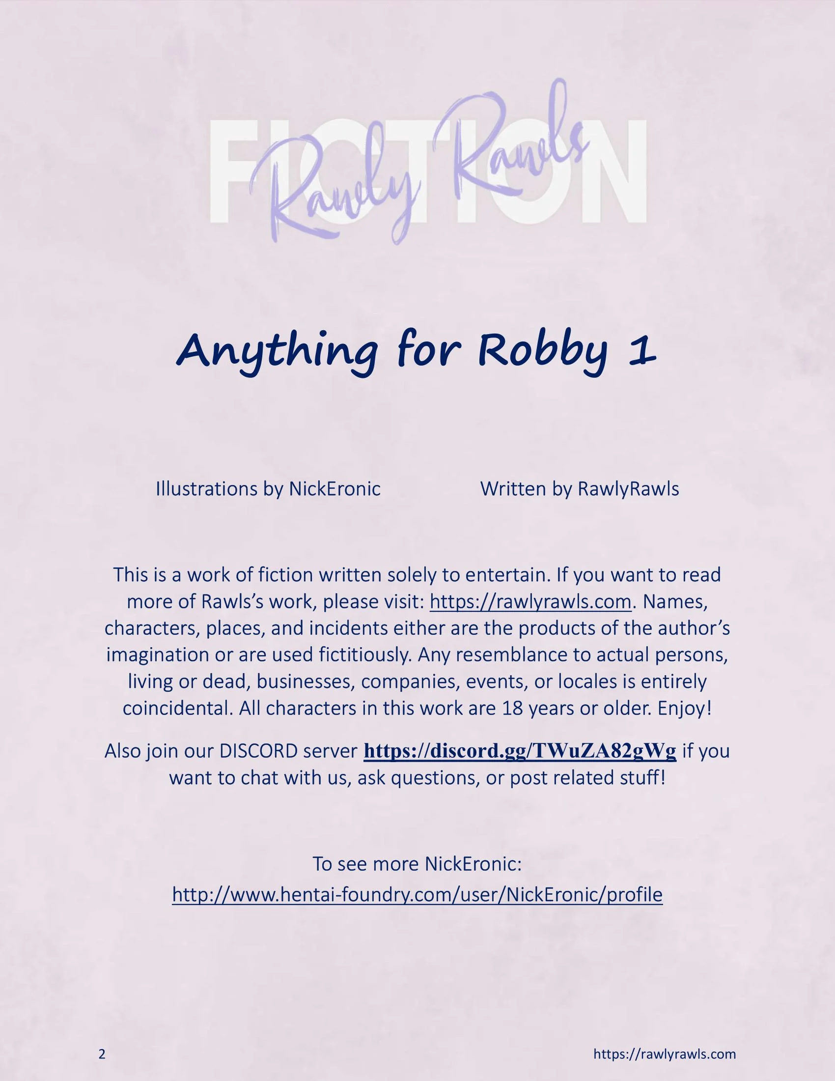 Anything For Robby [Nick Eronic , RawlyRawls] 1 . Anything For Robby - Chapter 1 [Nick Eronic , RawlyRawls] – page 2