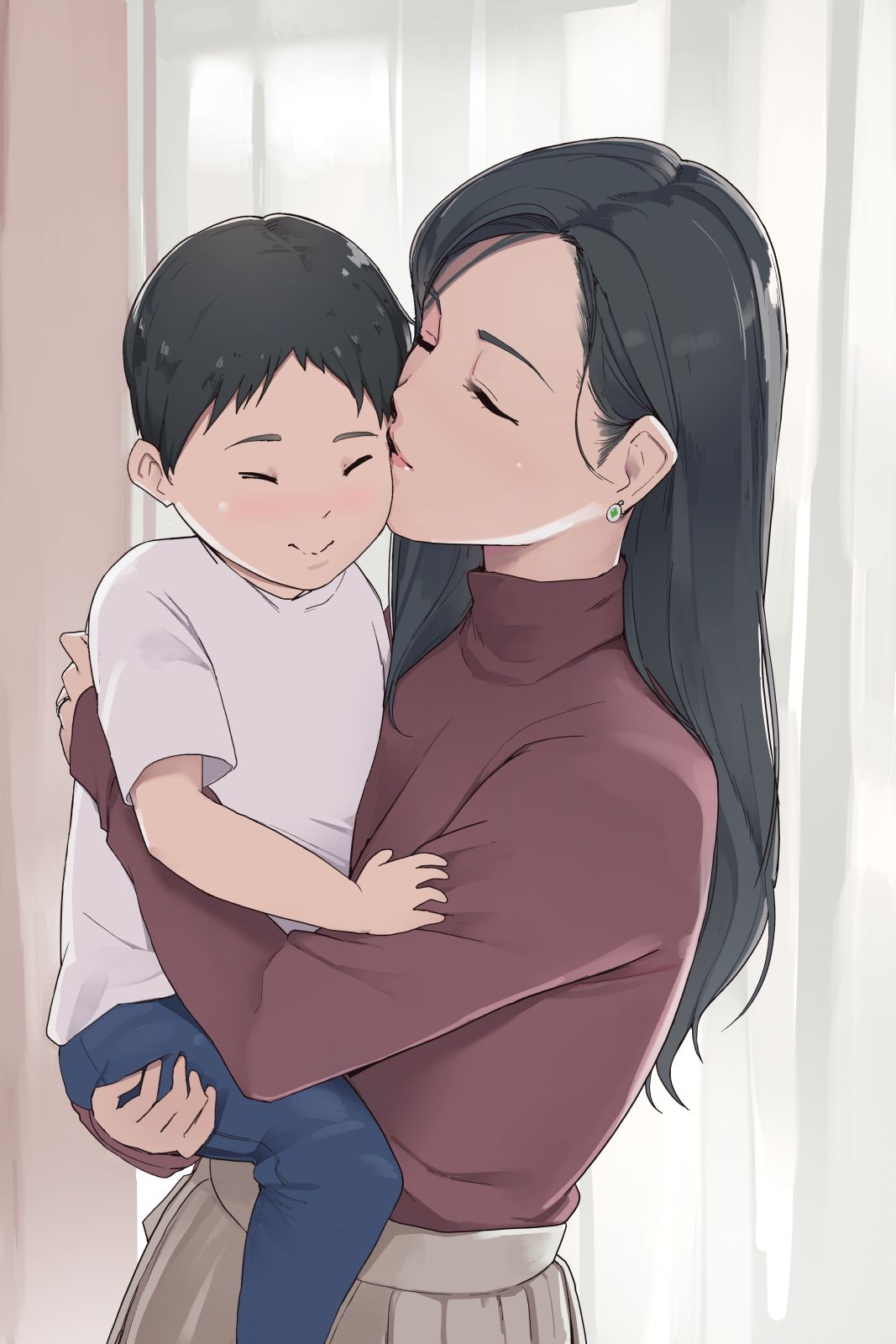 A Story About a Mom Who Switches Between Her 'Mother Face' and 'Woman Face' [Wakamatsu] Chapter 1 – page 1