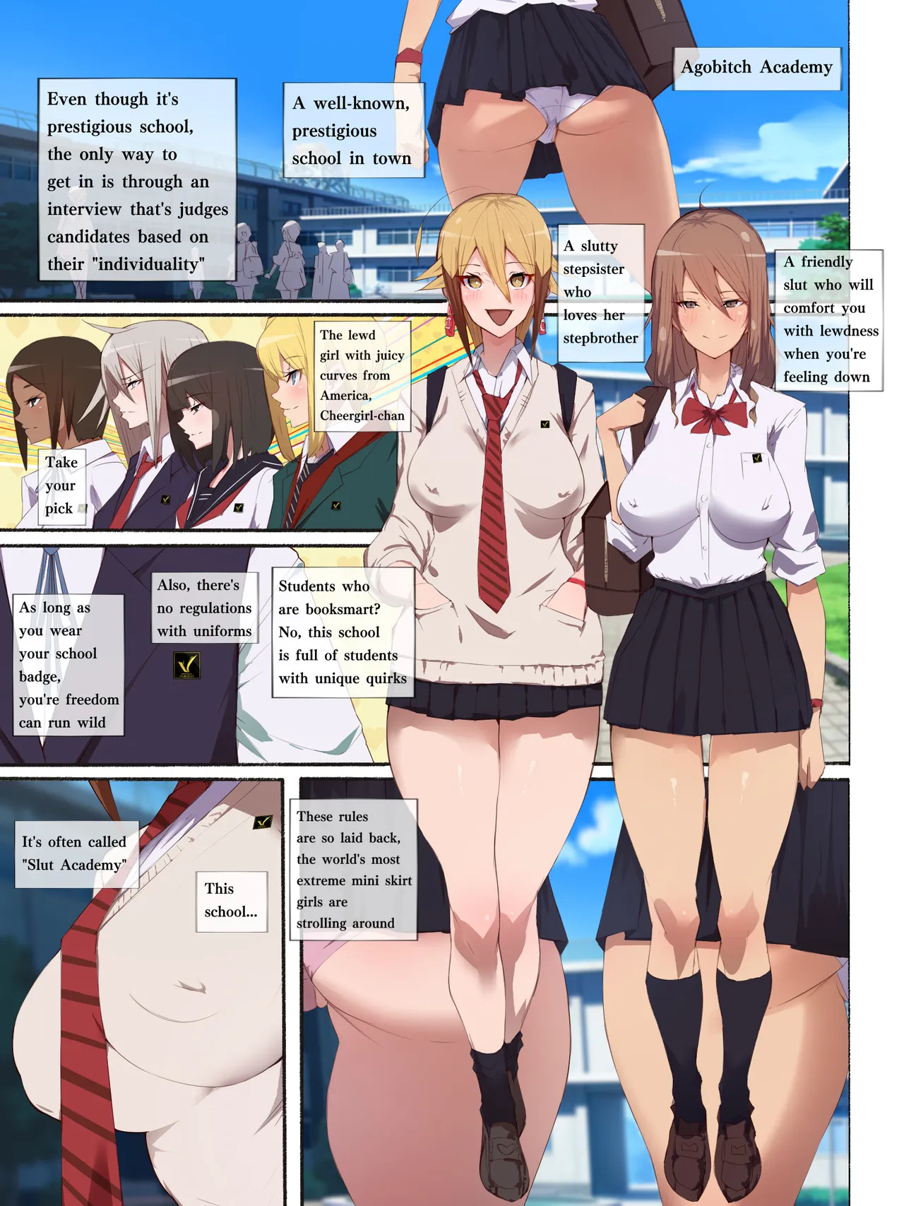 The Lewd Girl With Juicy Curves From America, Cheergirl-Chan [Agobitch] Chapter 1 – page 1