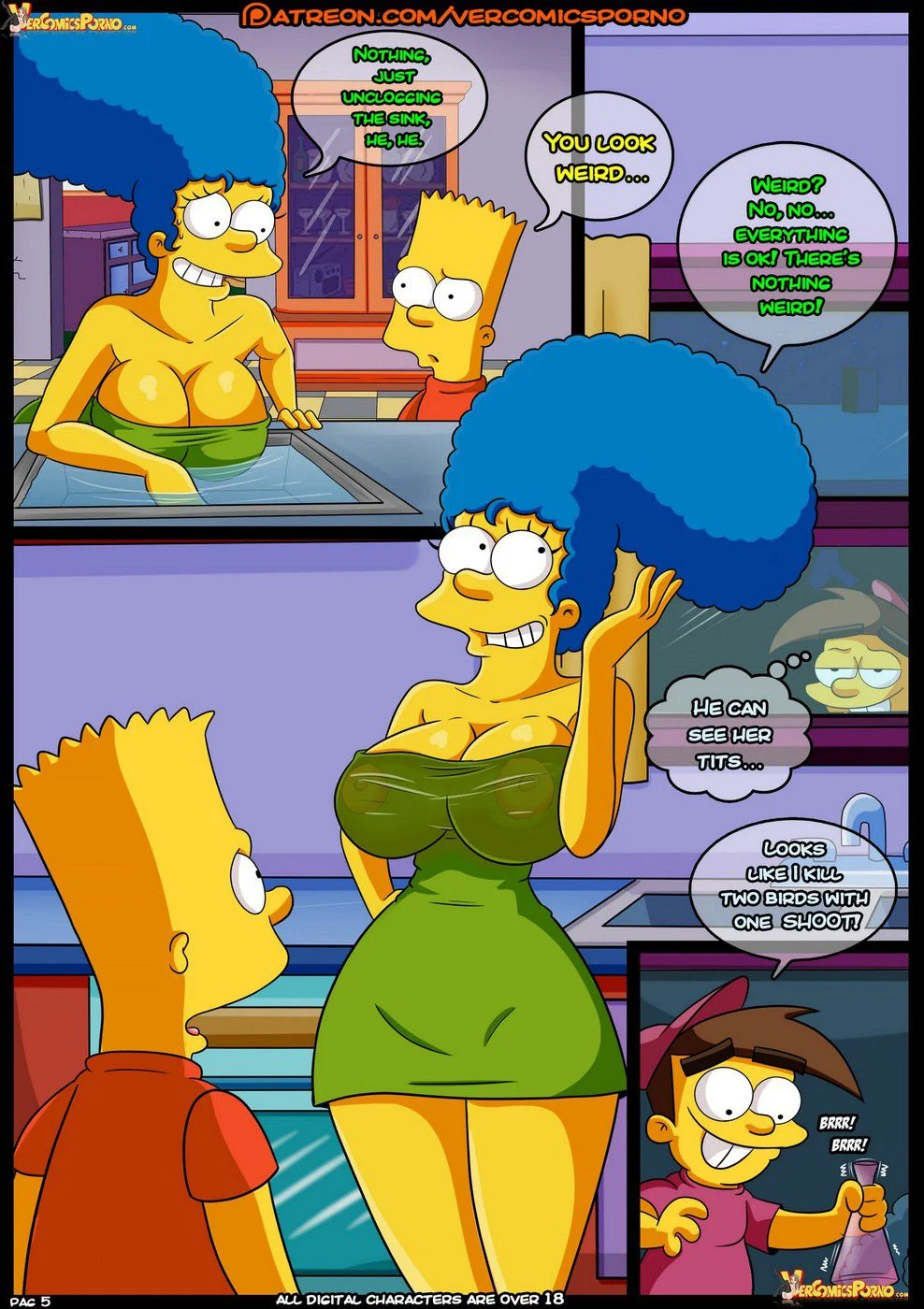 MILF Catcher’s (Various) [Croc] 2 . MILF Catcher's - Chapter 2 (The Fairly OddParents , Dexter's Laboratory , The Simpsons) [Croc] – page 6