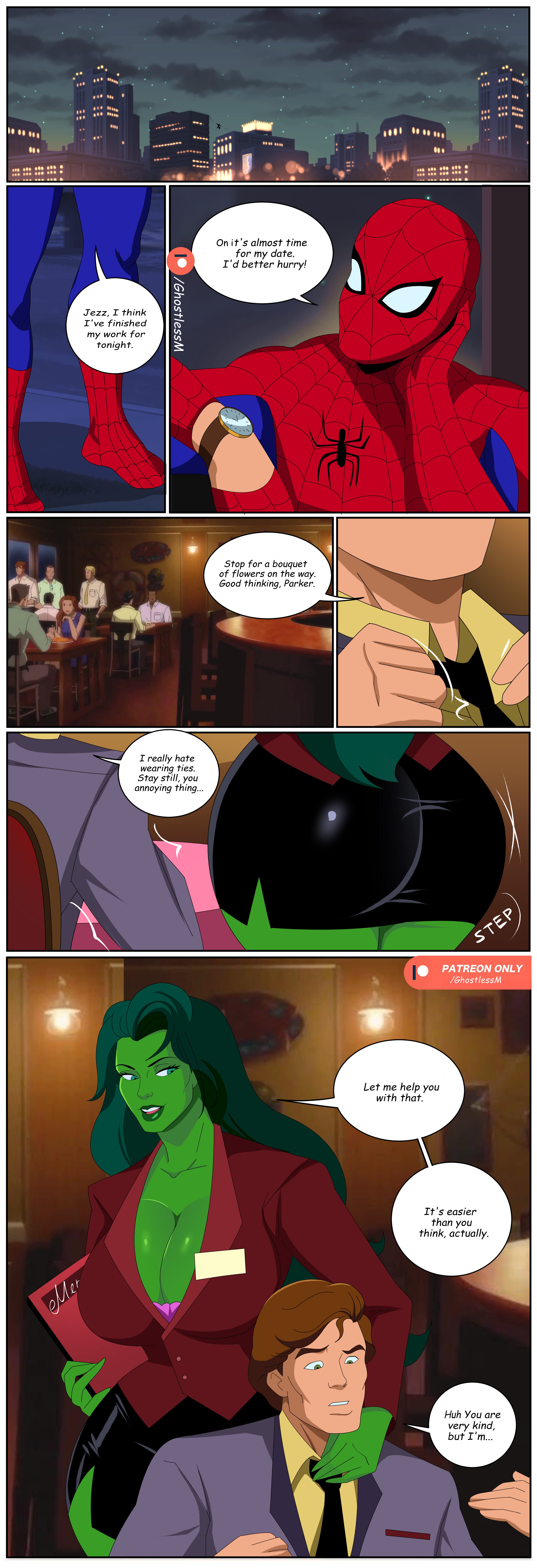 Hot Date (Spider-Man , Savage She-Hulk) [GhostlessM] 1 . Hot Date - Chapter 1 (Spider-Man , Savage She-Hulk) [GhostlessM] – page 2