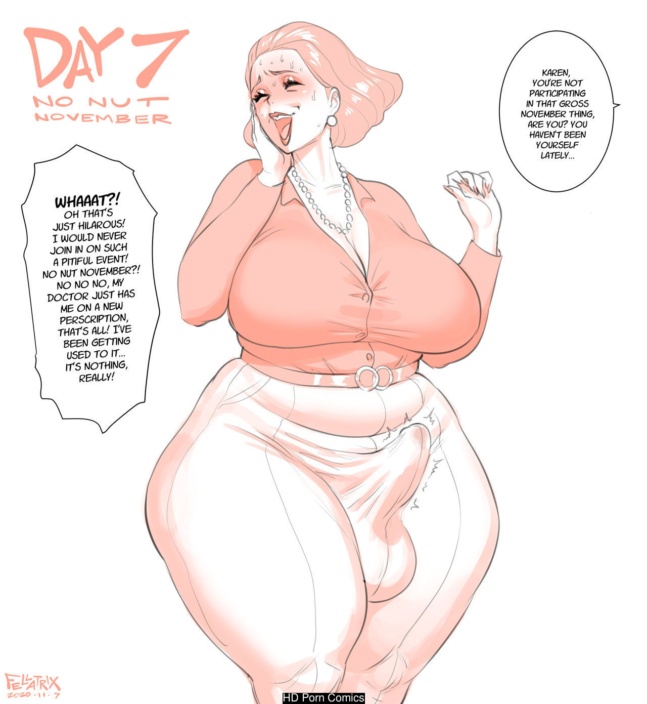 Karen’s No Nut November comic porn Karen’s No Nut November Chapter 1 – page 7