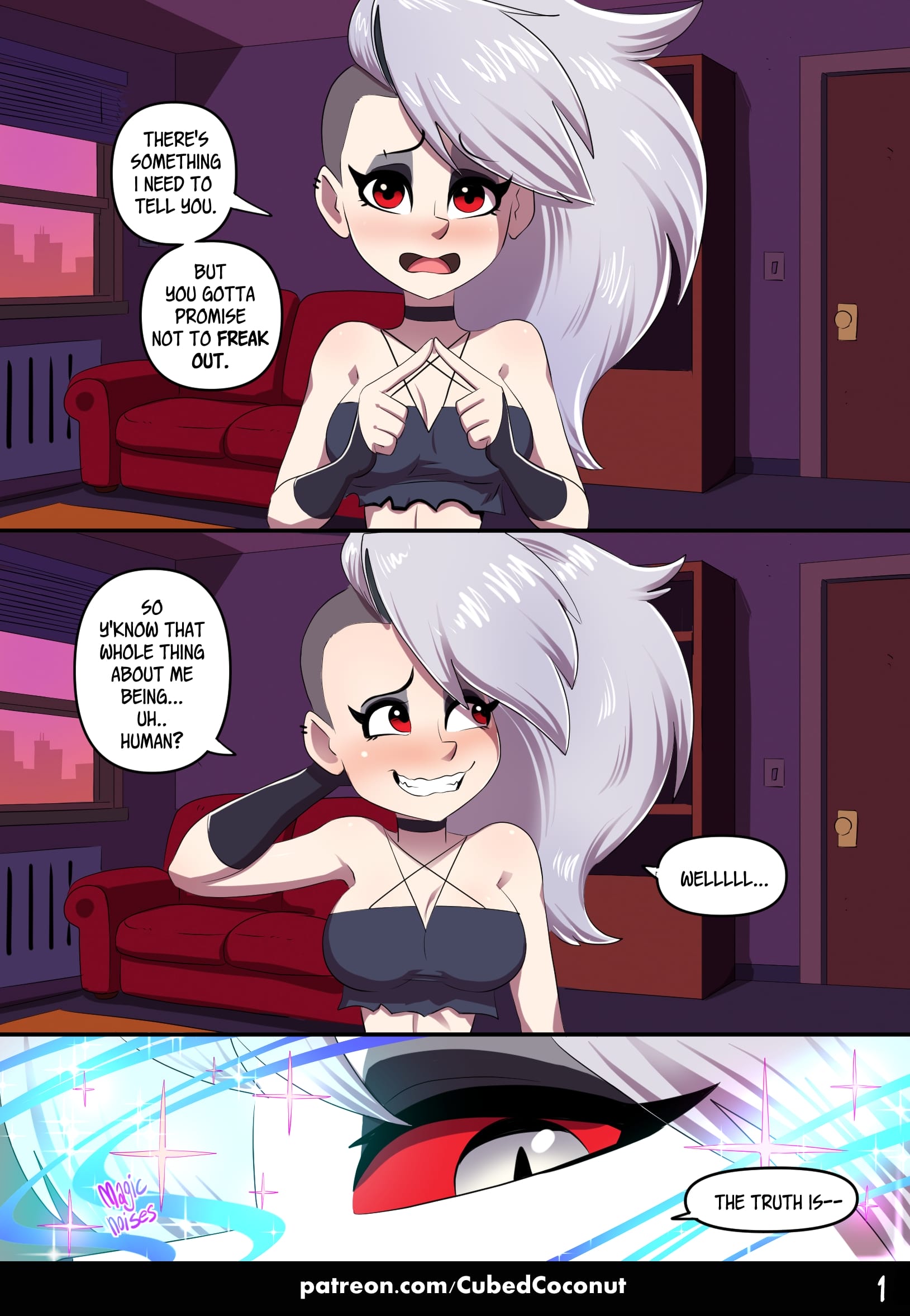 The Human and the Hellhound (Helluva Boss) [CubedCoconut] 1 . The Human and the Hellhound - Chapter 1 (Helluva Boss) [CubedCoconut] – page 1