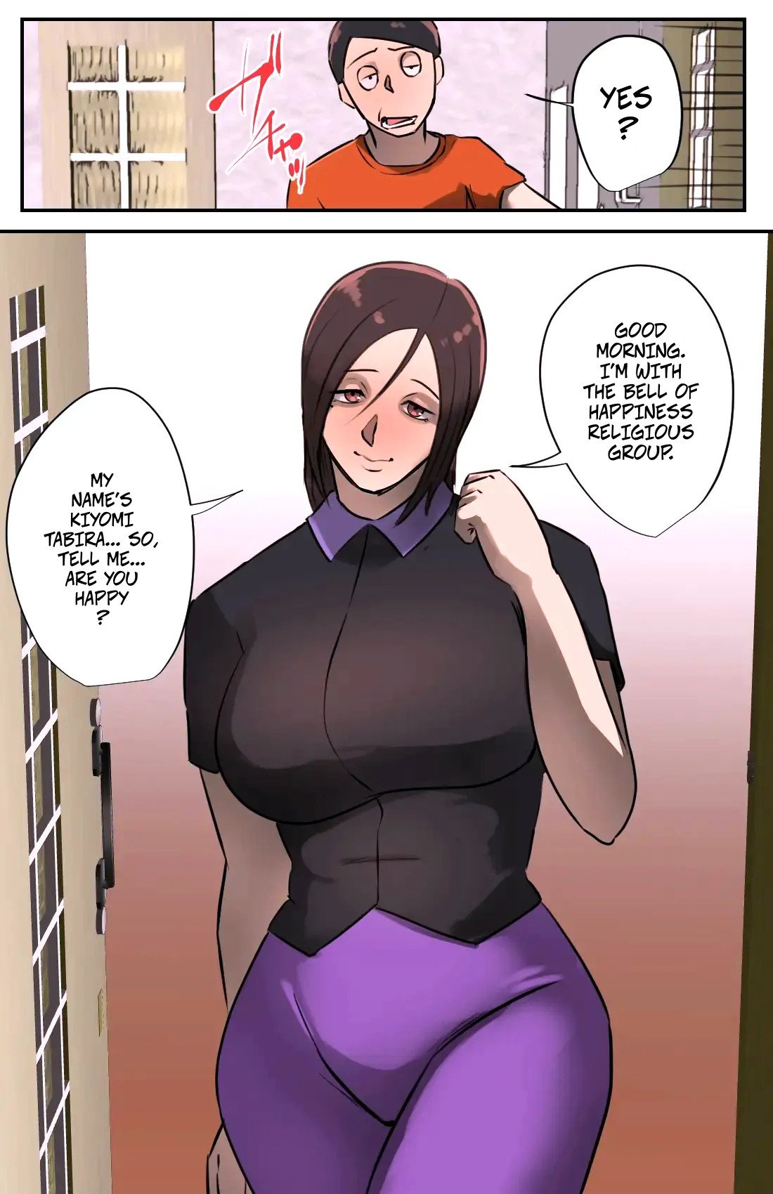 [Chotto B-Sen] A Saleswoman Interrupted Me While I Was Jerking-Off — Genkan o Aketara Iru Kanyuu Oba-san comic porn [Chotto B-Sen] A Saleswoman Interrupted Me While I Was Jerking-Off — Genkan o Aketara Iru Kanyuu Oba-san [Colorized] Chapter 1 – page 4