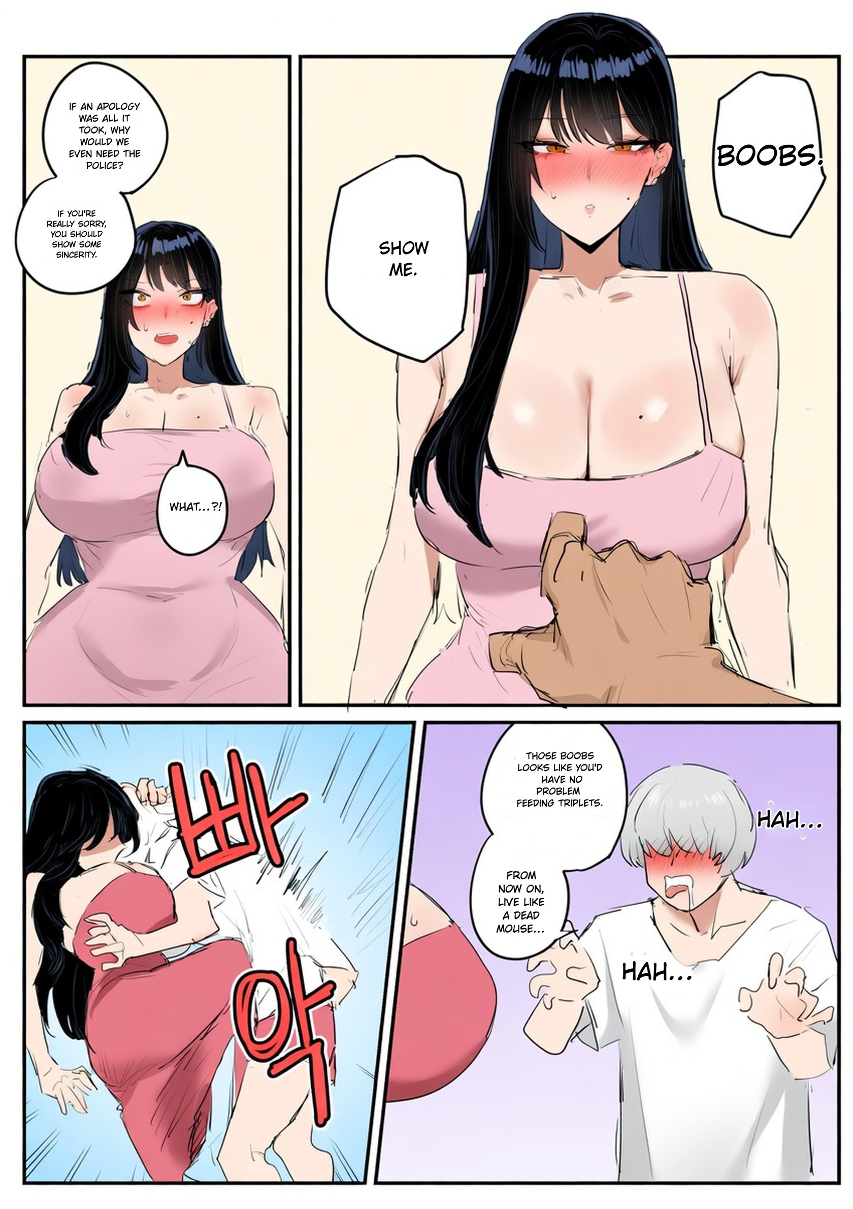 [kkan] Comic about giving proper discipline to the downstairs neighbor lady…. comic porn [kkan] Comic about giving proper discipline to the downstairs neighbor lady…. Chapter 1 – page 19