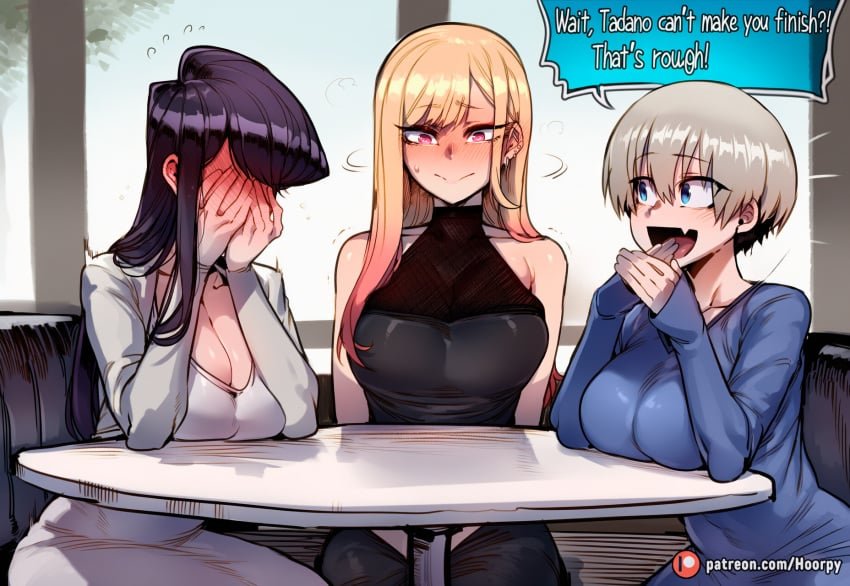 Komi X Marin X Uzaki Blacked porn comic Komi X Marin X Uzaki Blacked Chapter 1 – page 2