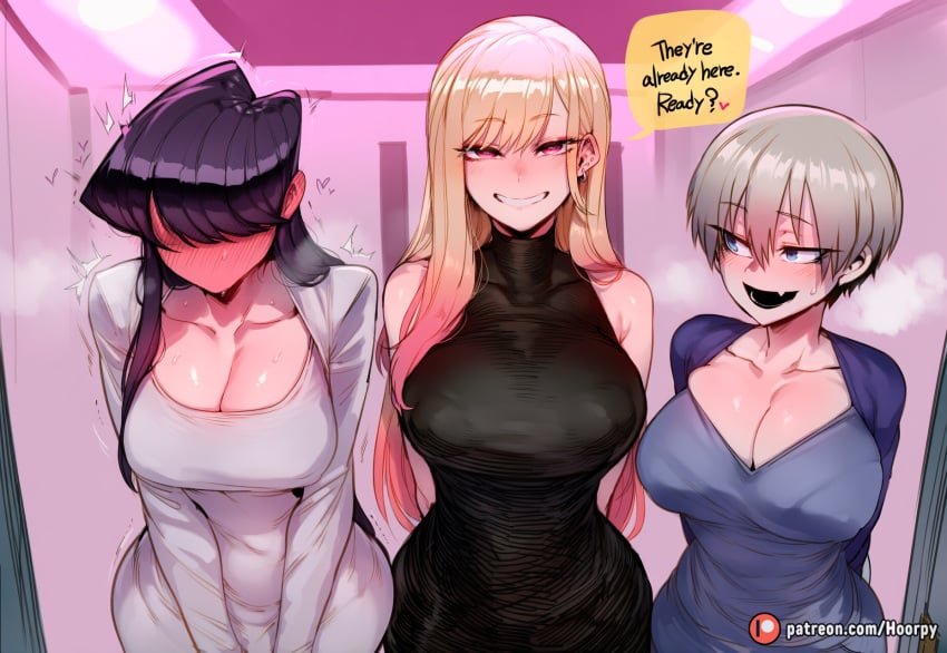 Komi X Marin X Uzaki Blacked porn comic Komi X Marin X Uzaki Blacked Chapter 1 – page 6