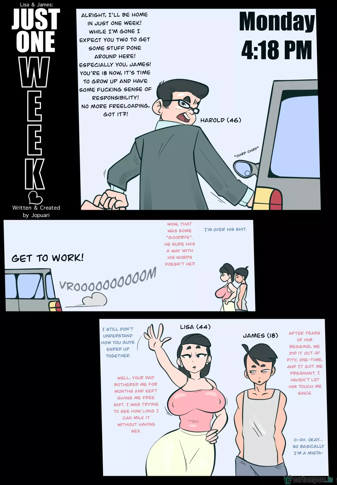 Lisa & James - The Week Together Audio Porn Comic Chapter 1 – page 3