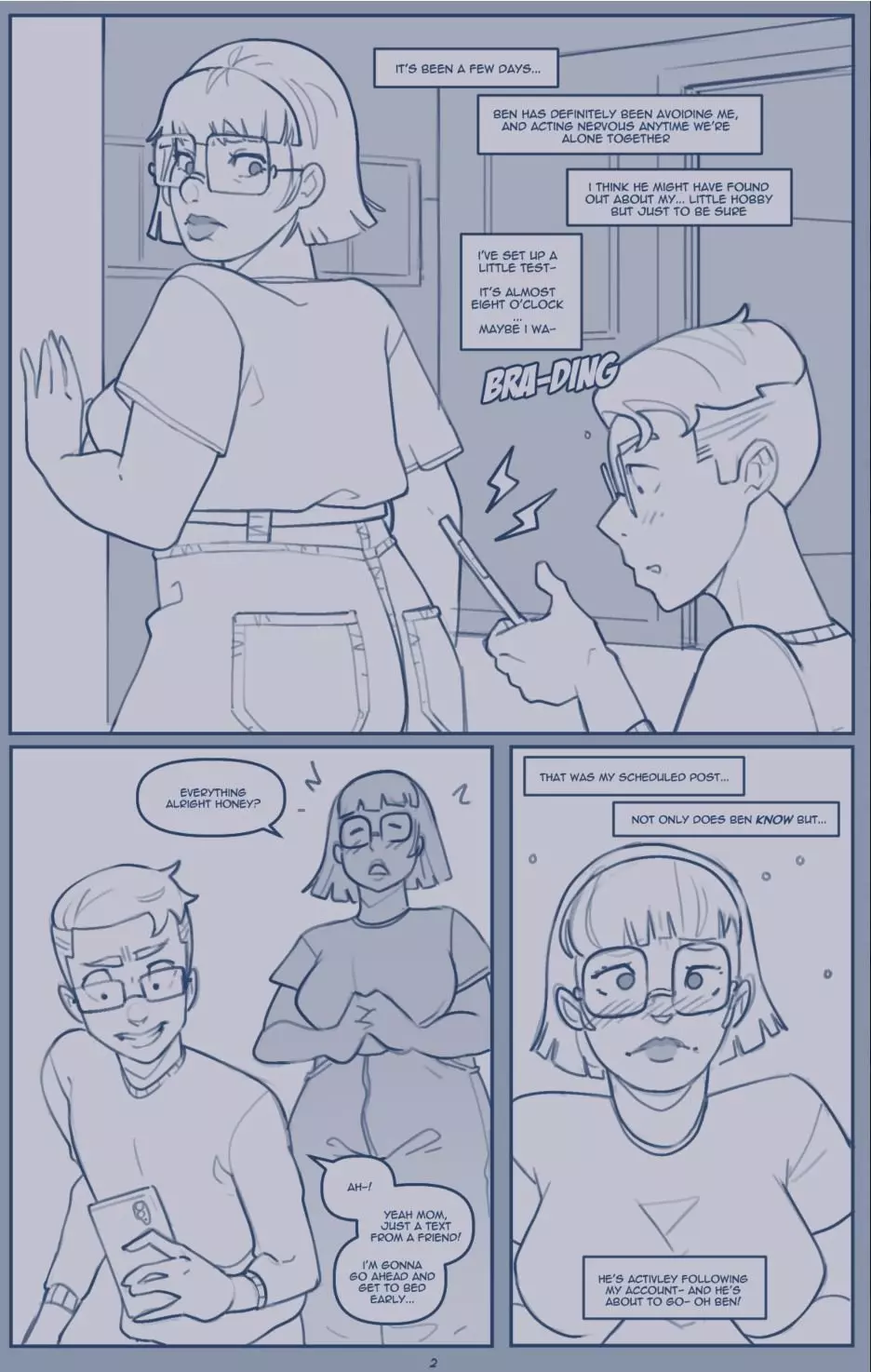 Son Finds Mom Online Audio Porn Comic Son Finds Mom Online - Chapter 1 – page 3