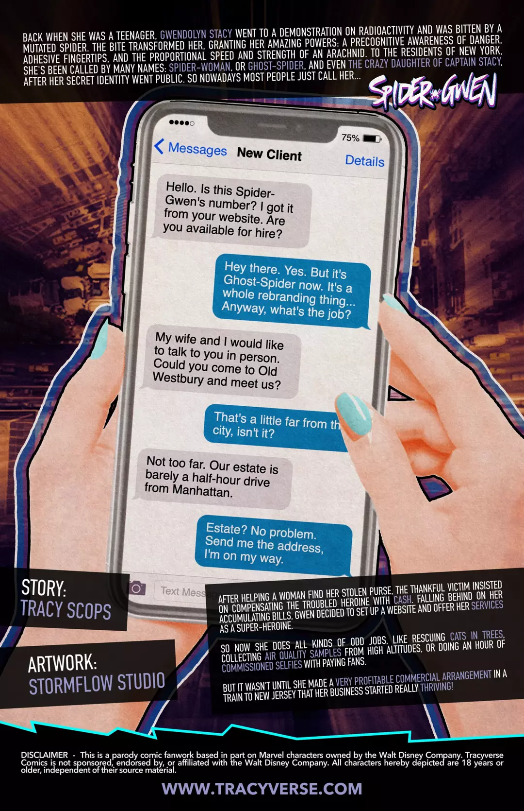 Spider-Gwen: Queen of F-Train Spider-Gwen: Adventures In Super-Whoreing - Chapter 2 – page 2