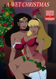 A Wet Christmas (Justice League) [GhostlessM] rule 34 porn comic cover