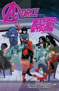 A-Force Strip Poker Stars (Spider-Man , The Avengers) [Tracy Scops] rule 34 porn comic cover