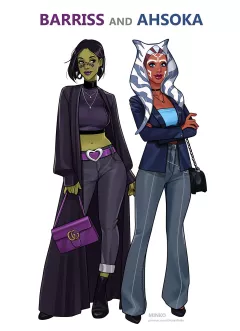 Barriss and Ahsoka (Star Wars) [Olena Minko] rule 34 porn comic cover