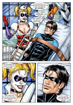 Batman and Nightwing discipline Harley Quinn (Batman) [Leandro Comics] rule 34 porn comic cover