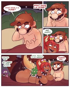 Bowsette x Mario (New Super Mario Bros. U Deluxe) [Cobatsart] rule 34 porn comic cover