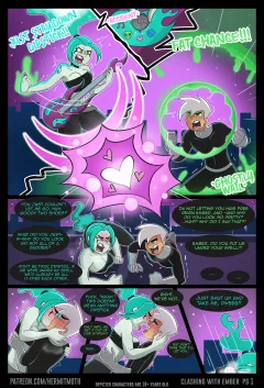 Clashing with Ember McLaine (Danny Phantom) [Hermit Moth] rule 34 porn comic cover