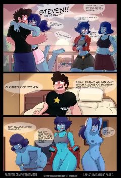 Lapis Invitation (Steven Universe) [Hermit Moth] rule 34 porn comic cover