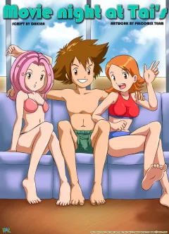 Movie Night At Tai’s (Digimon) [PalComix] rule 34 porn comic cover