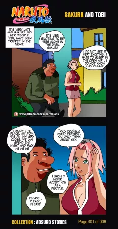 Sakura and Tobi (Naruto) [Super Melons] rule 34 porn comic cover