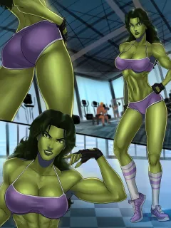 She-Hulk Workout (Savage She-Hulk) [SunSetRiders7 , GunSmoke] rule 34 porn comic cover