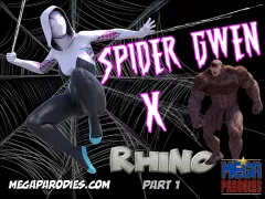Spider-Gwen X Rhino (Spider-Man) [MegaParodies] rule 34 porn comic cover