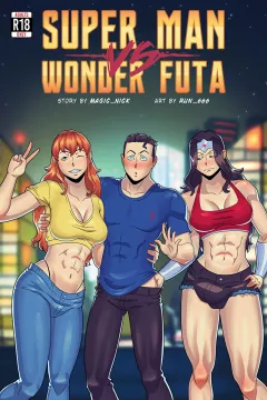 Super Man VS Wonder Futa (Justice League) [Run 666] rule 34 porn comic cover