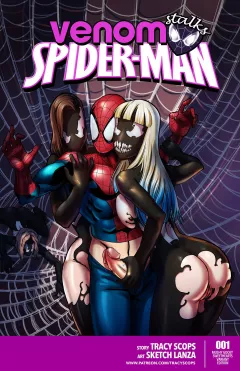 Venom Stalks Spider-Man (Spider-Man) [Tracy Scops] rule 34 porn comic cover